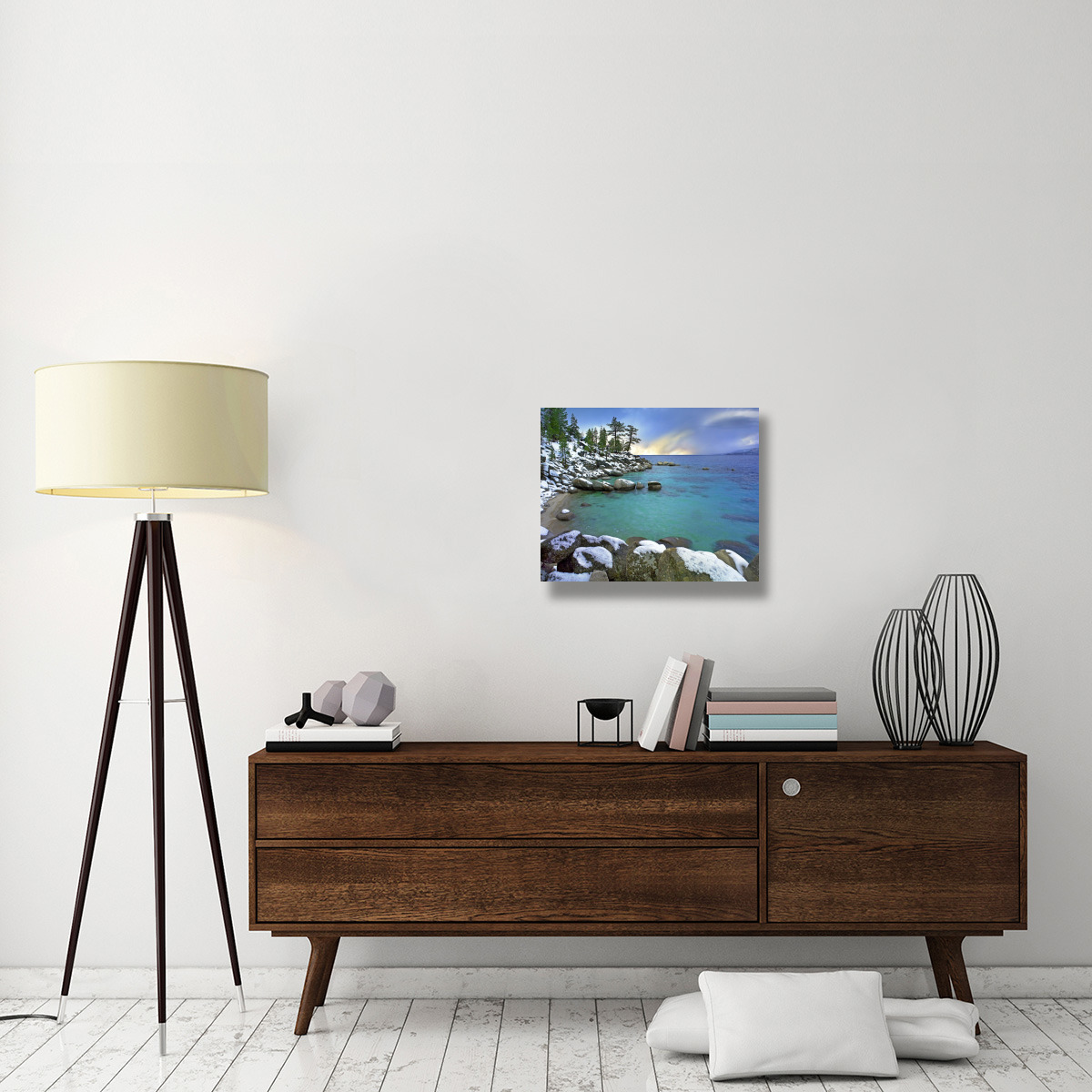 Hidden Beach and Memorial Point, Lake Tahoe, Nevada-Canvas Art-24&quotx20"