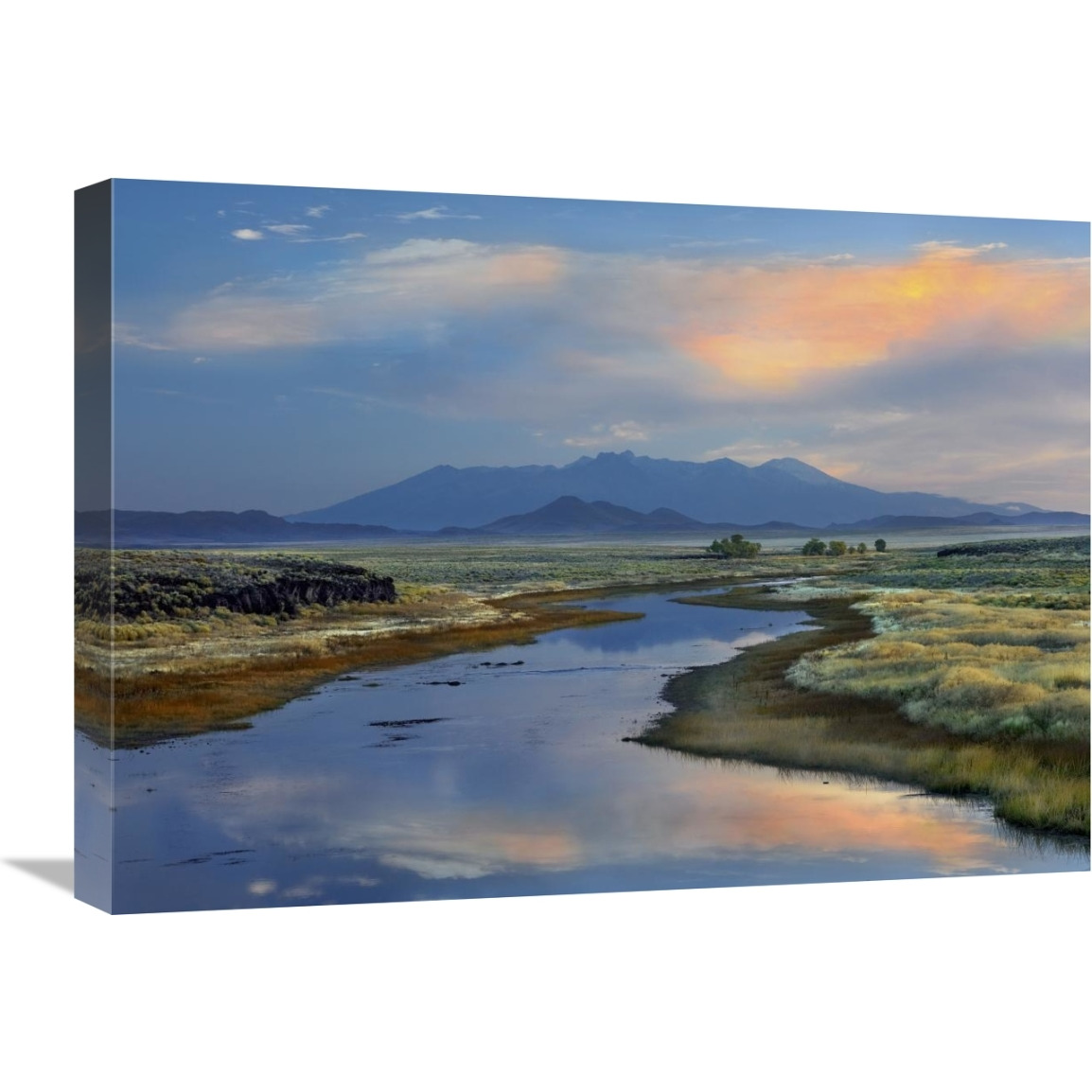 Rio Grande and Sangre de Cristo Mountains, Colorado-Canvas Art-24&quotx18"