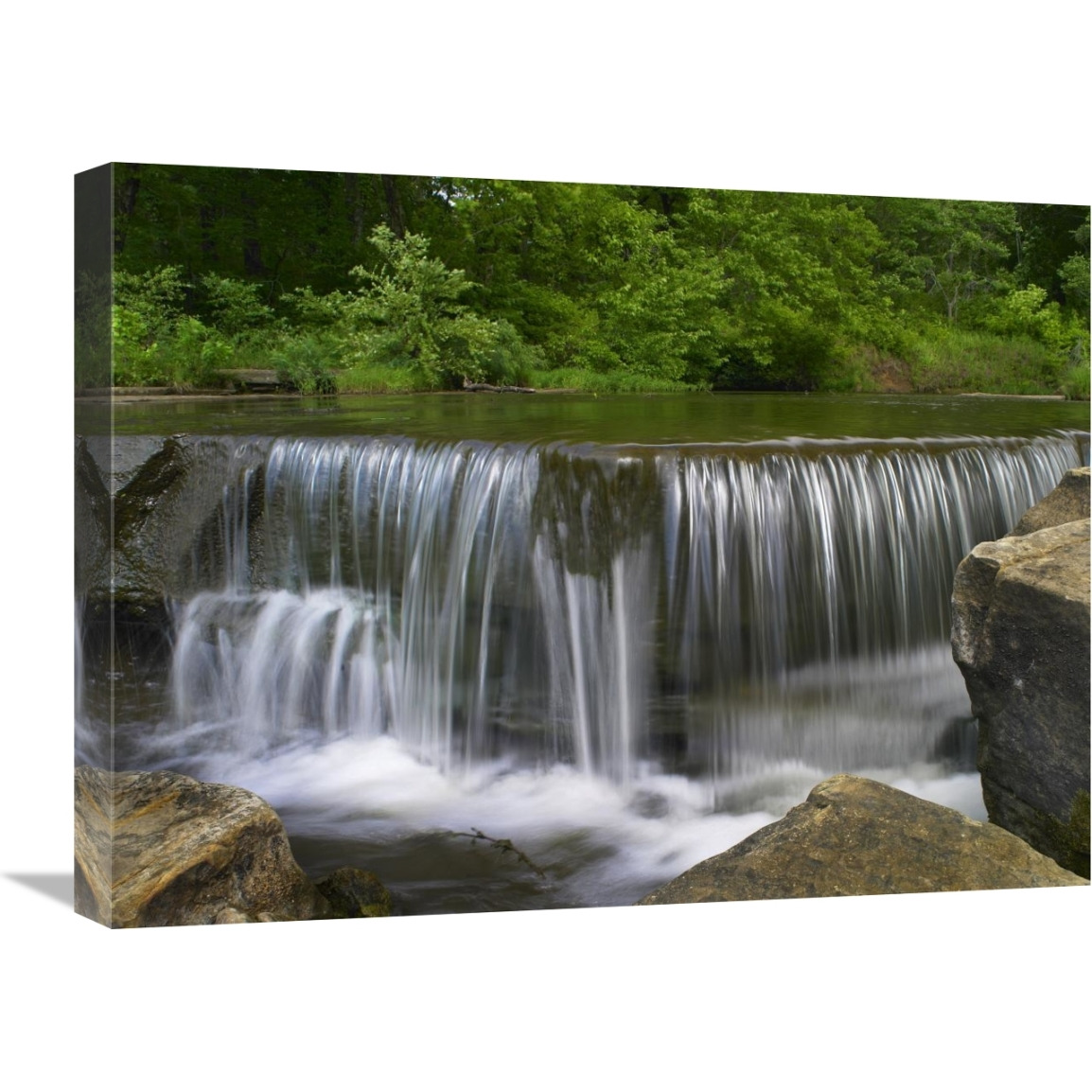 Sand Creek cascades in Osage Hills State Park, Oklahoma-Canvas Art-24&quotx18"