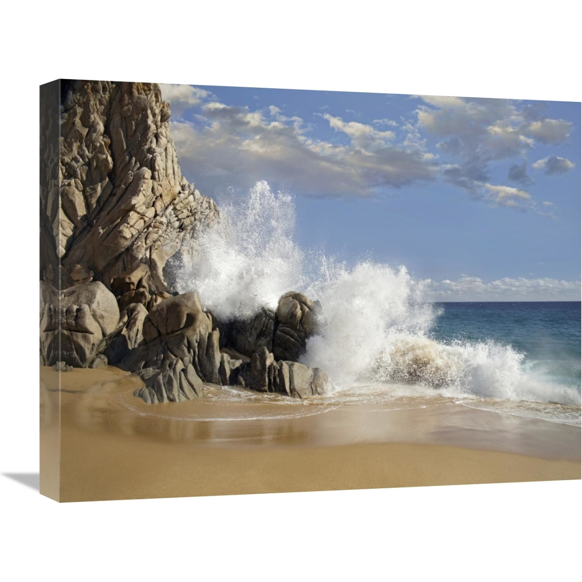 Lover&quots Beach with crashing waves, Cabo San Lucas, Mexico-Canvas Art-24&quotx18"