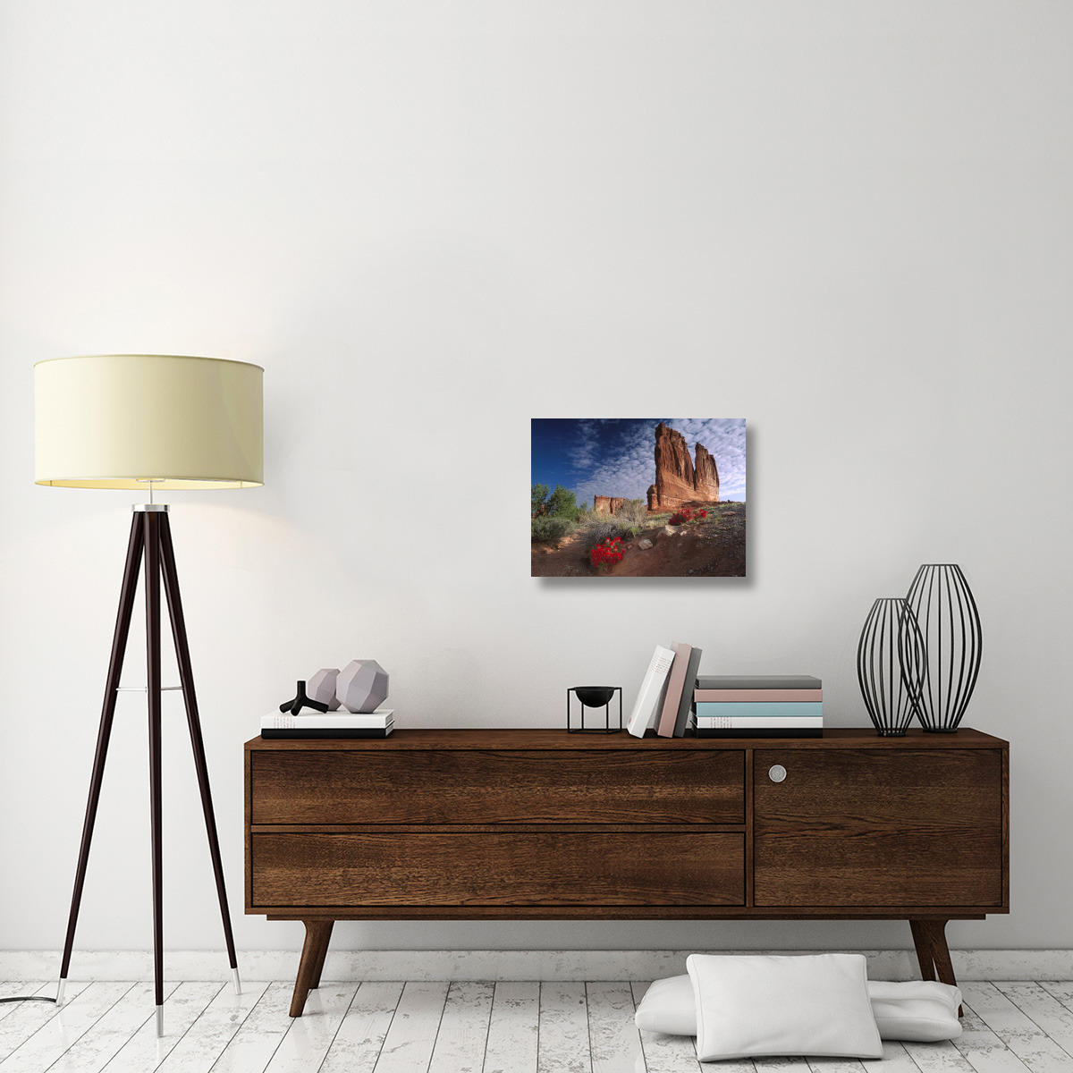 Paintbrush and the Organ Rock, Arches National Park, Utah-Canvas Art-24&quotx18"