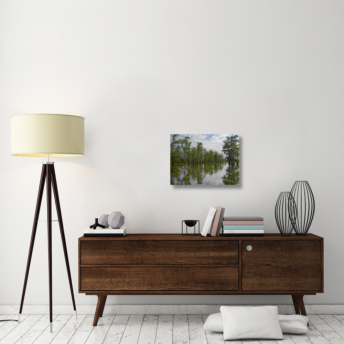 Bald Cypress swamp, Cypress Island, Lake Martin, Louisiana-Canvas Art-24&quotx18"