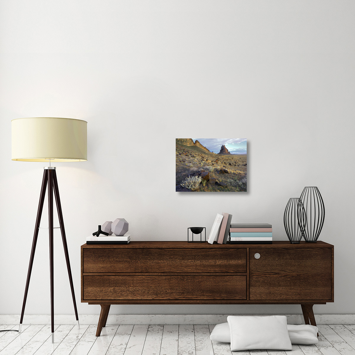 Shiprock, the basalt core of an extinct volcano, New Mexico-Canvas Art-24&quotx18"