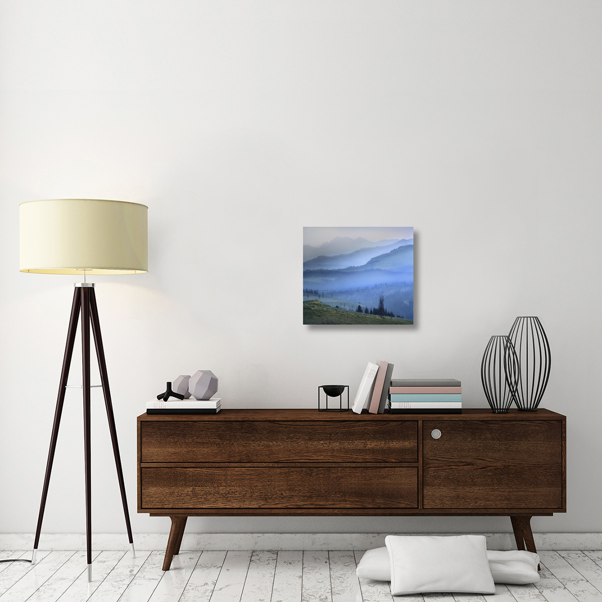 Mist over Absaroka Range, Yellowstone National Park, Wyoming-Canvas Art-22&quotx19.58"