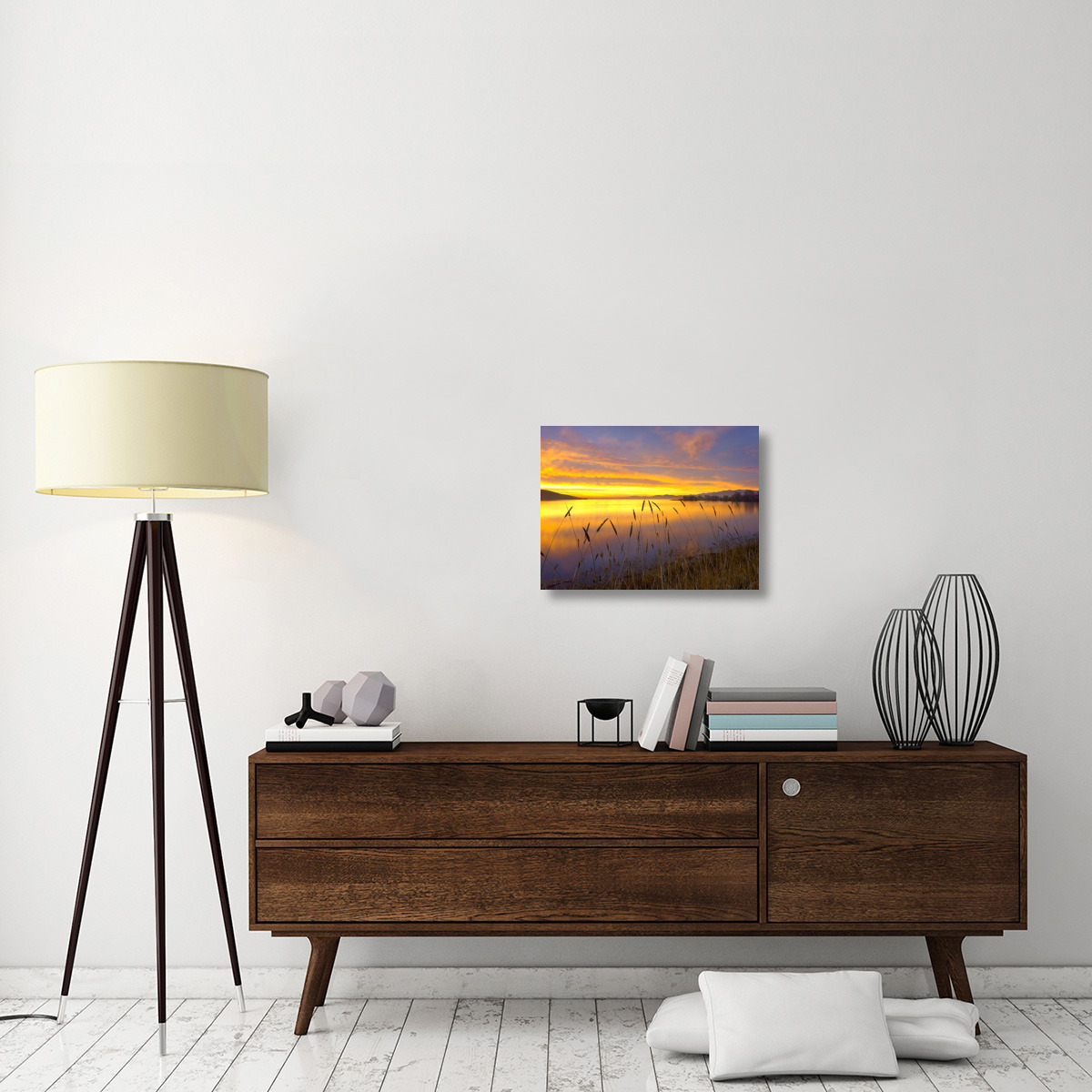 Sunrise at San Luis Reservoir, San Joaquin Valley, California-Canvas Art-24&quotx18"