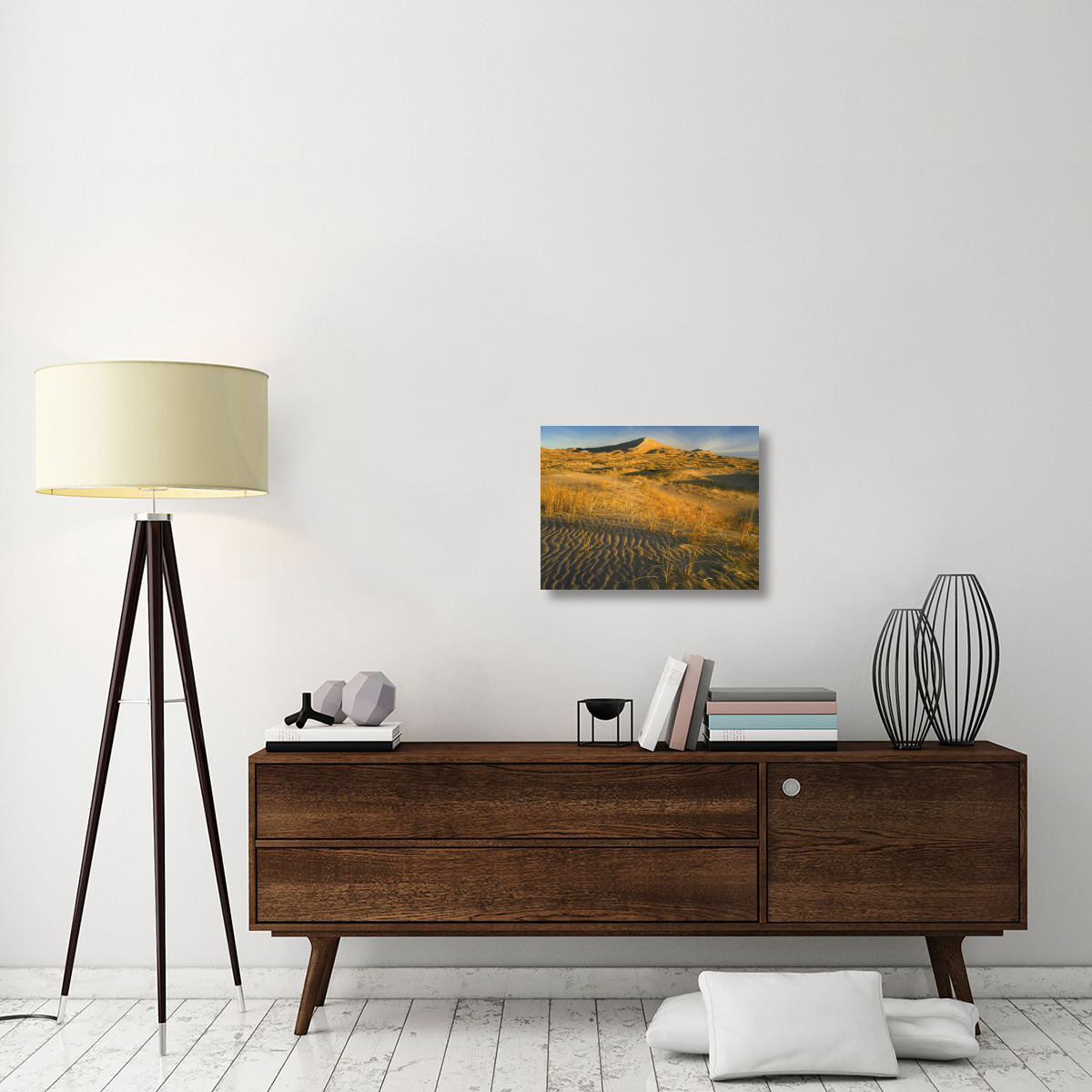 Kelso Dunes and grasses, Mojave National Preserve, California-Canvas Art-24&quotx18"