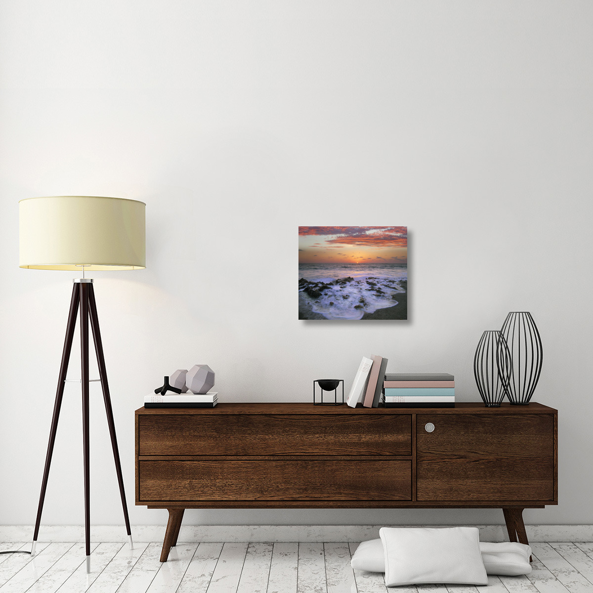 Coast at sunset, Blowing Rocks Beach, Jupiter Island, Florida-Canvas Art-22&quotx18.92"