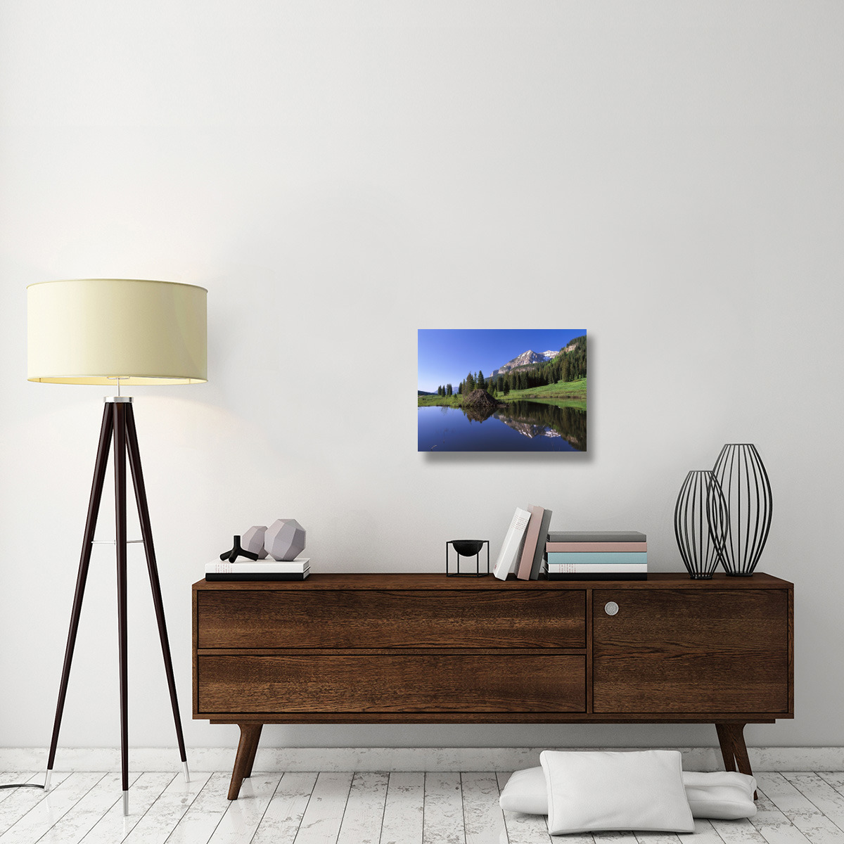 Gothic Mountain and Beaver Lodge, near Crested Butte, Colorado-Canvas Art-24&quotx18"