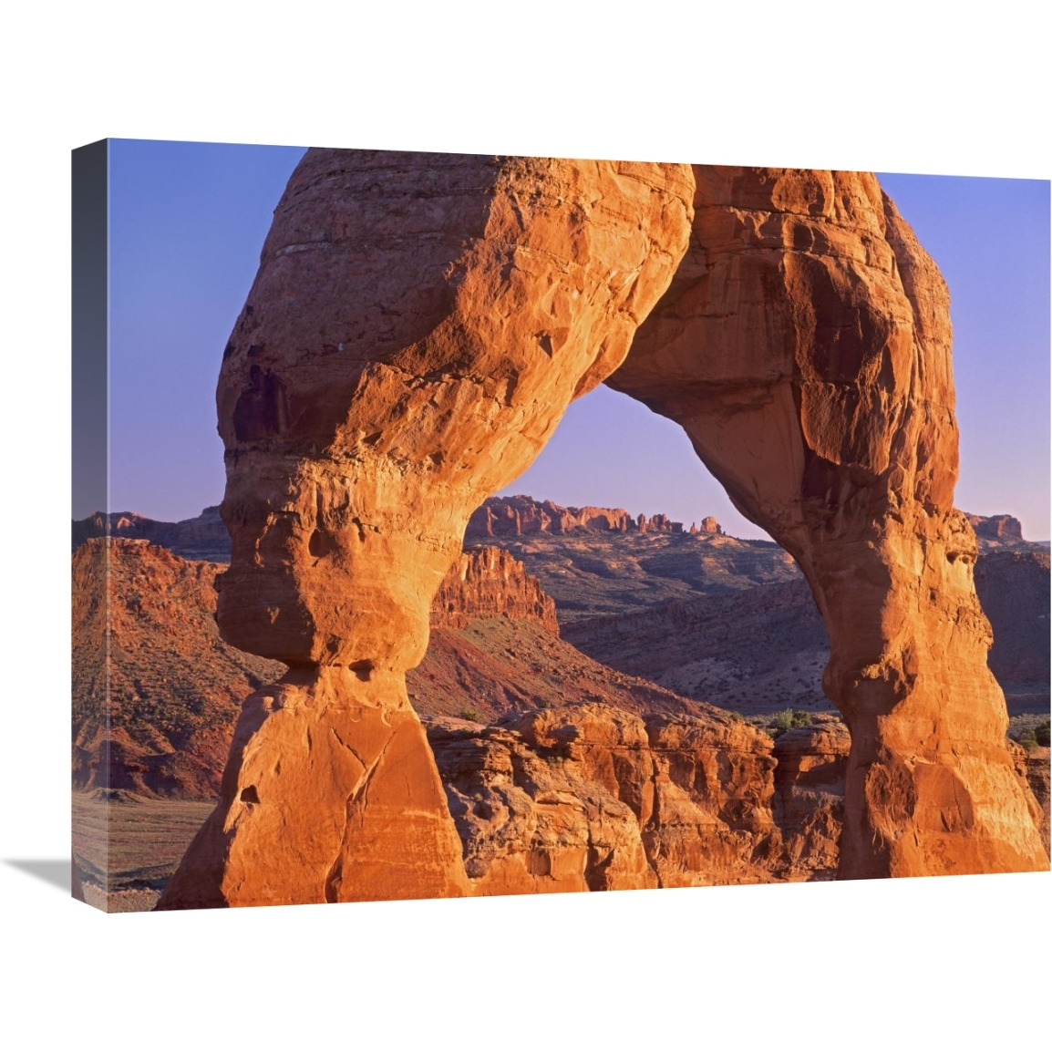 Delicate Arch and La Sal Mountains, Arches National Park, Utah-Canvas Art-24&quotx20"