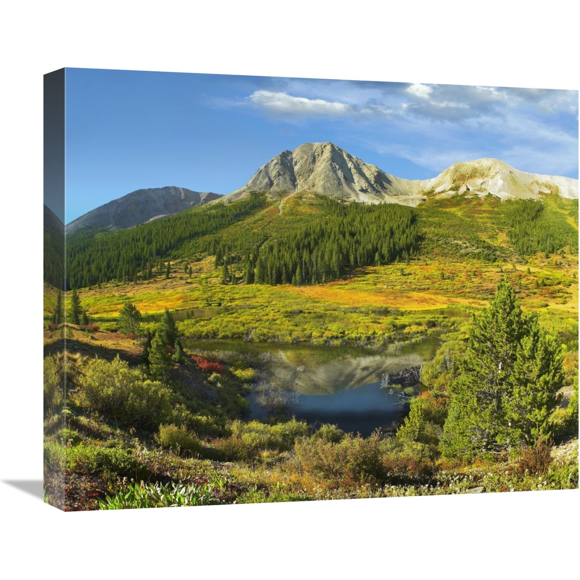 Pond and Green Mountain, Green Mountain National Forest, Colorado-Canvas Art-22&quotx18.26"