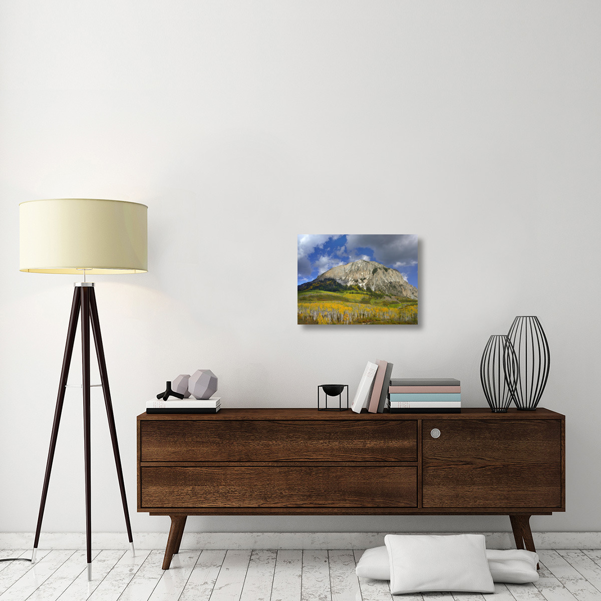 Marcellina Mountain and aspen forest in Raggeds Wilderness, Colorado-Canvas Art-24&quotx18"