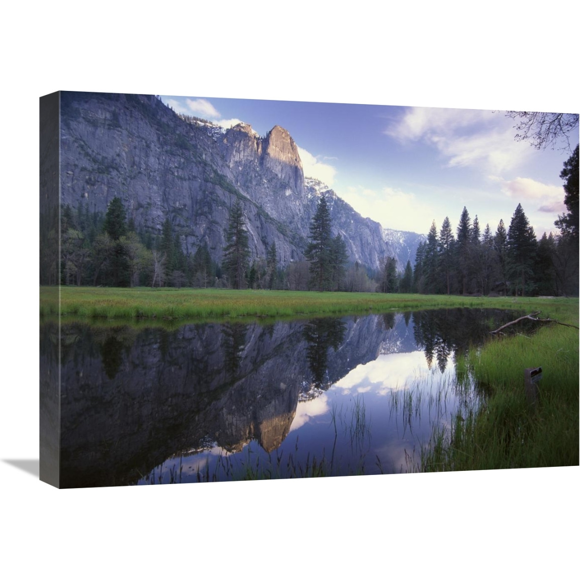 Sentinel Rock, reflected in water, Yosemite National Park, California-Canvas Art-24&quotx18"