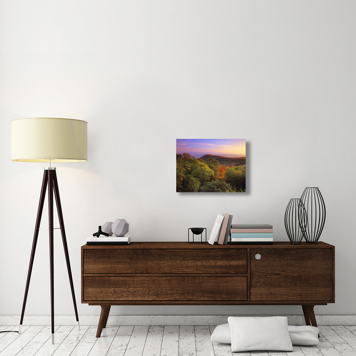 Blue Ridge Mountains with deciduous forests in autumn, North Carolina-Canvas Art-24&quotx18"