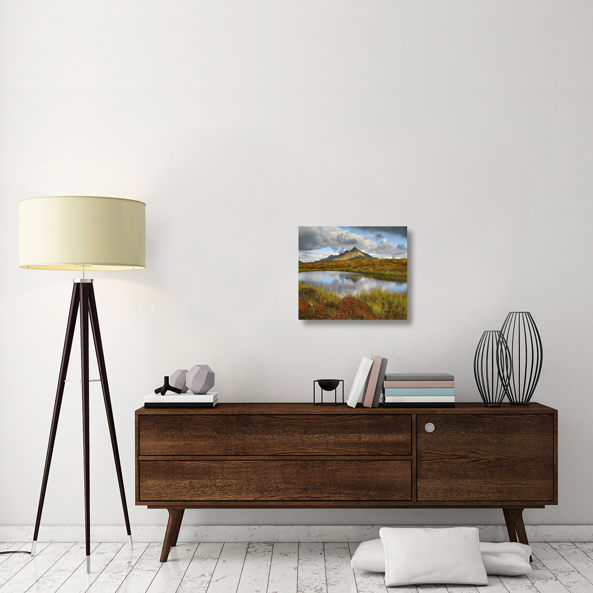 Pond and Ogilvie Mountains, Tombstone Territorial Park, Yukon, Canada-Canvas Art-22&quotx18.92"