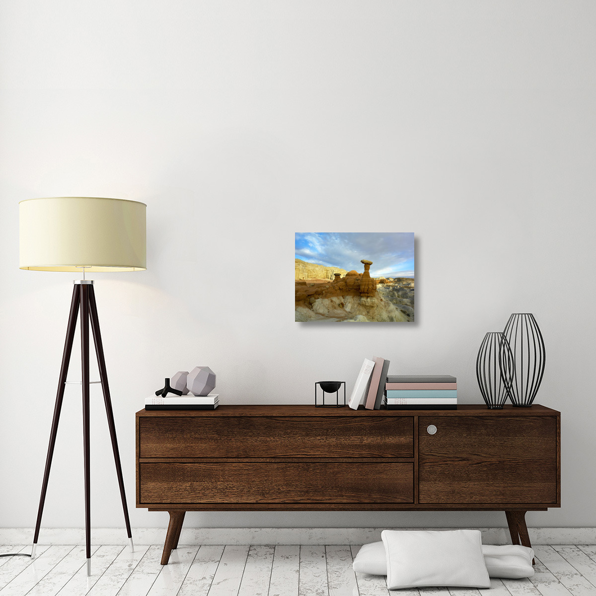 Toadstool Caprocks, Grand Staircase, Escalante National Monument, Utah-Canvas Art-24&quotx18"