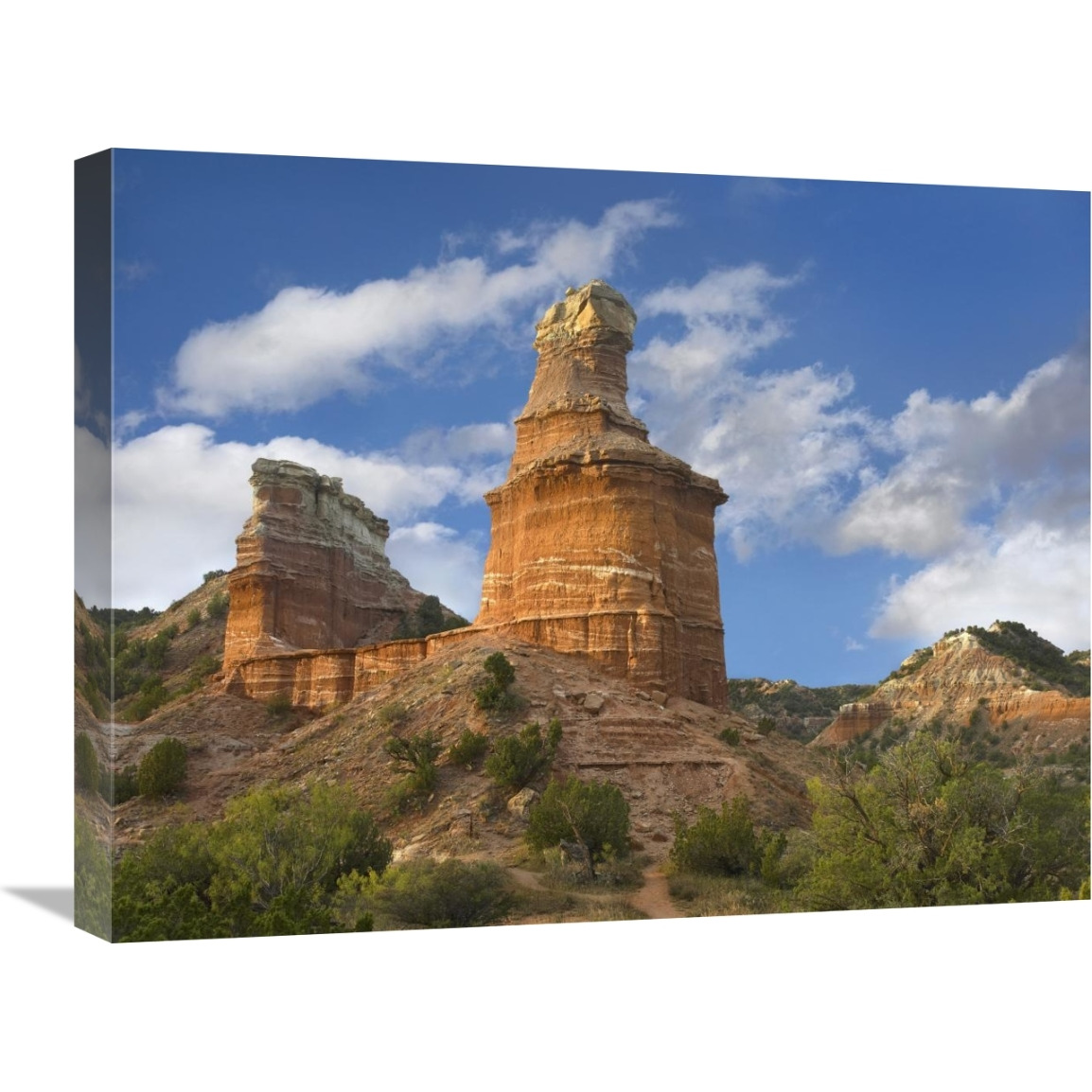 Rock formation called the Lighthouse, Palo Duro Canyon State Park, Texas-Canvas Art-24&quotx18"