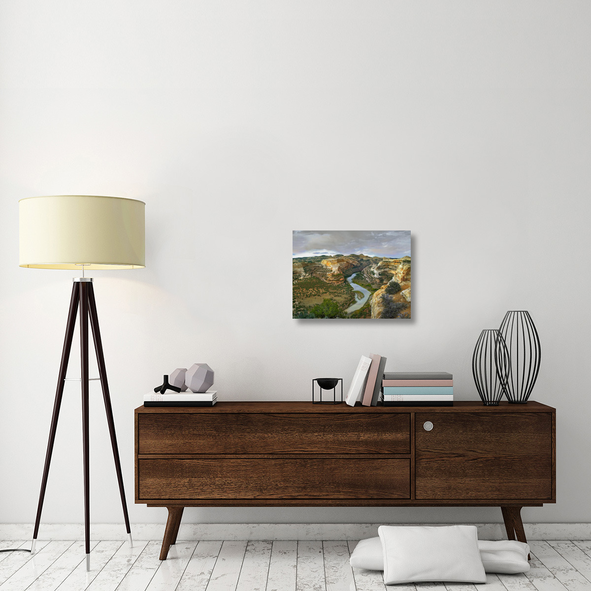 Yampa River flowing through canyons, Dinosaur National Monument, Colorado-Canvas Art-24&quotx18"