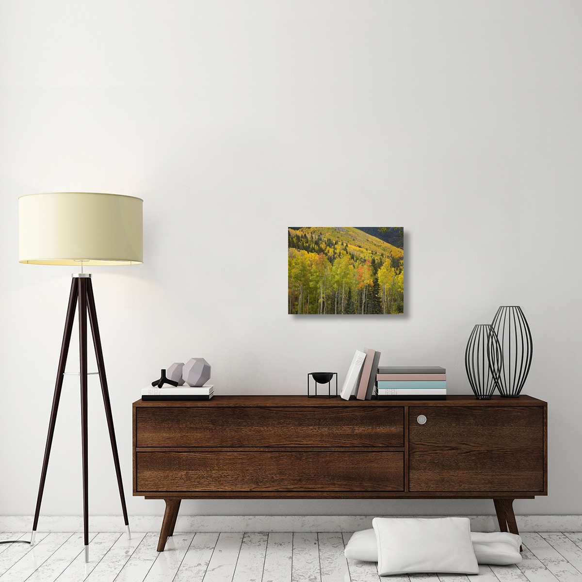 Aspen trees in autumn, Santa Fe National Forest near Santa Fe, New Mexico-Canvas Art-24&quotx18"