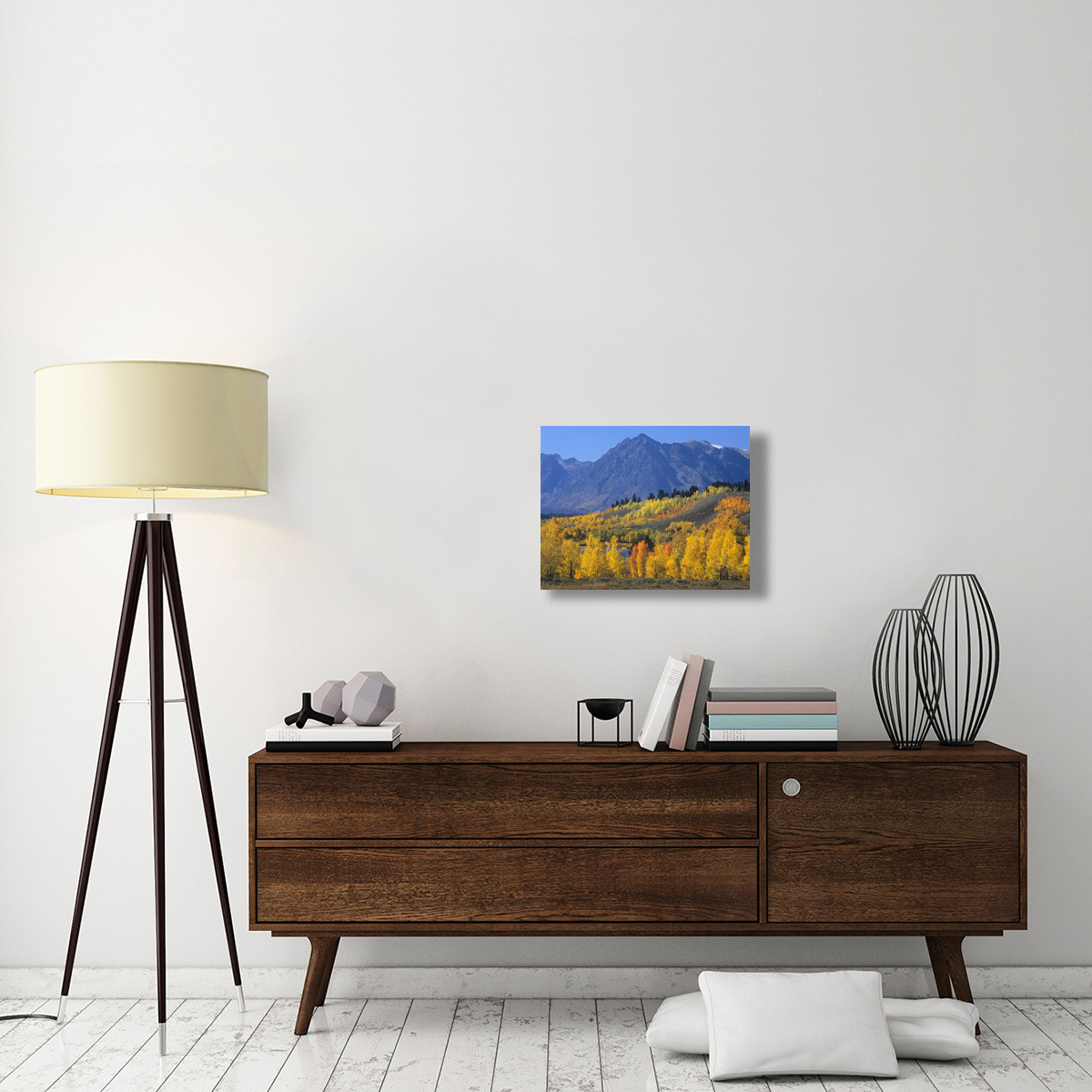 Ranger Peak and Aspen forest in autumn, Grand Teton National Park, Wyoming-Canvas Art-24&quotx18"