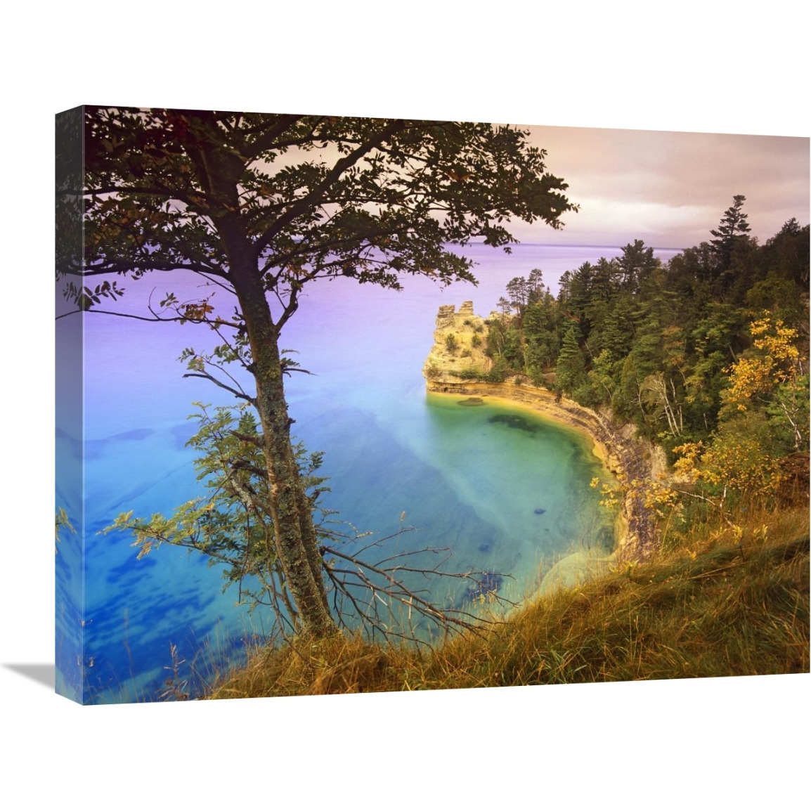 Castle Rock overlooking Lake Superior, Pictured Rocks National Lakeshore, Michigan-Canvas Art-24&quotx20"