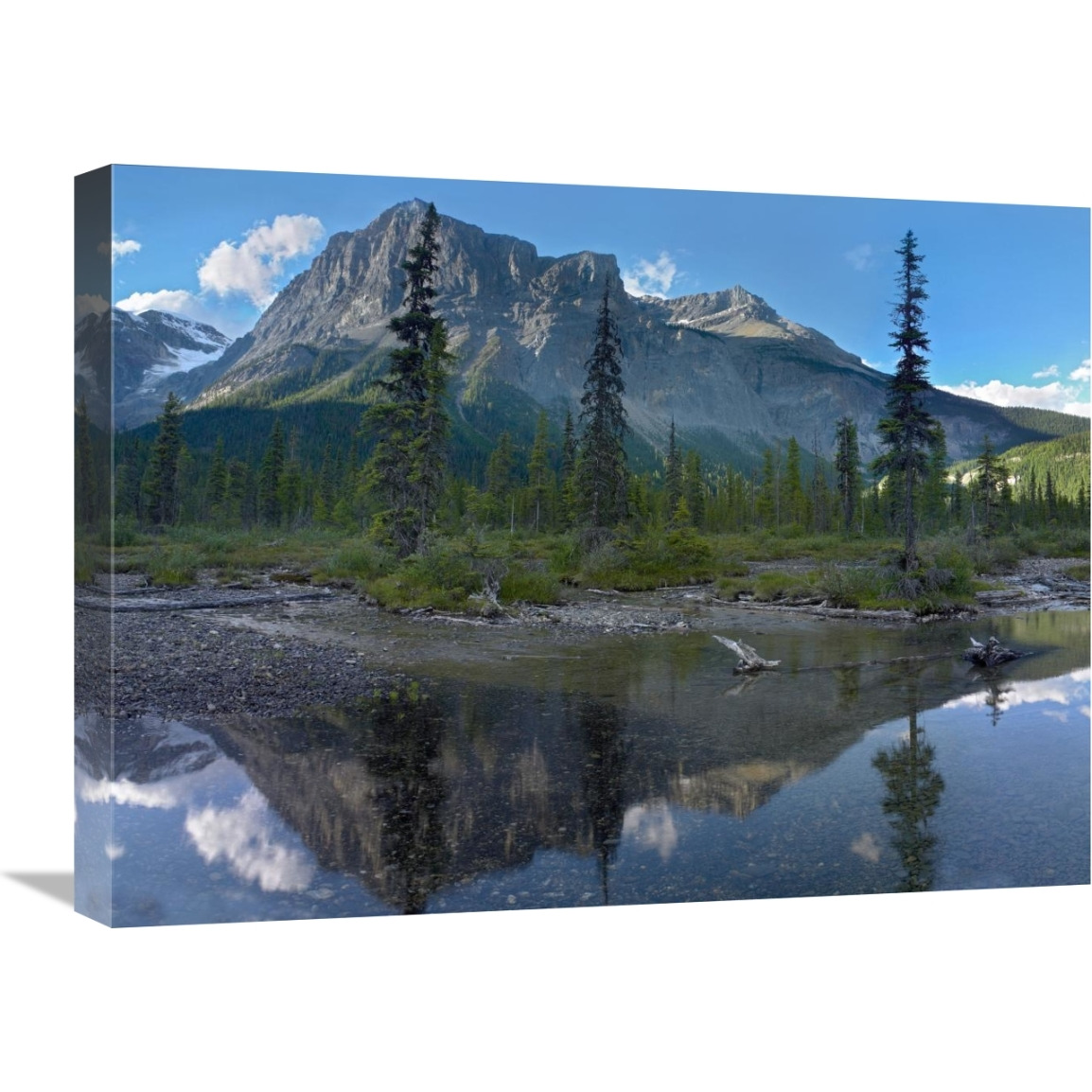 Michael Peak reflection, Emerald Lake, Yoho National Park, British Columbia, Canada-Canvas Art-24&quotx18"