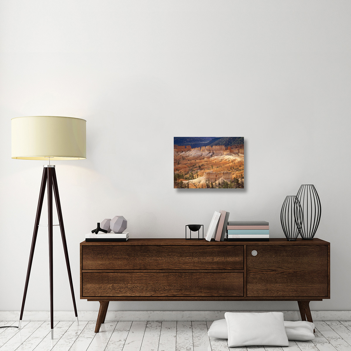 Landscape of eroded formations called hoodoos and fins, Bryce Canyon National Park, Utah-Canvas Art-24&quotx18"