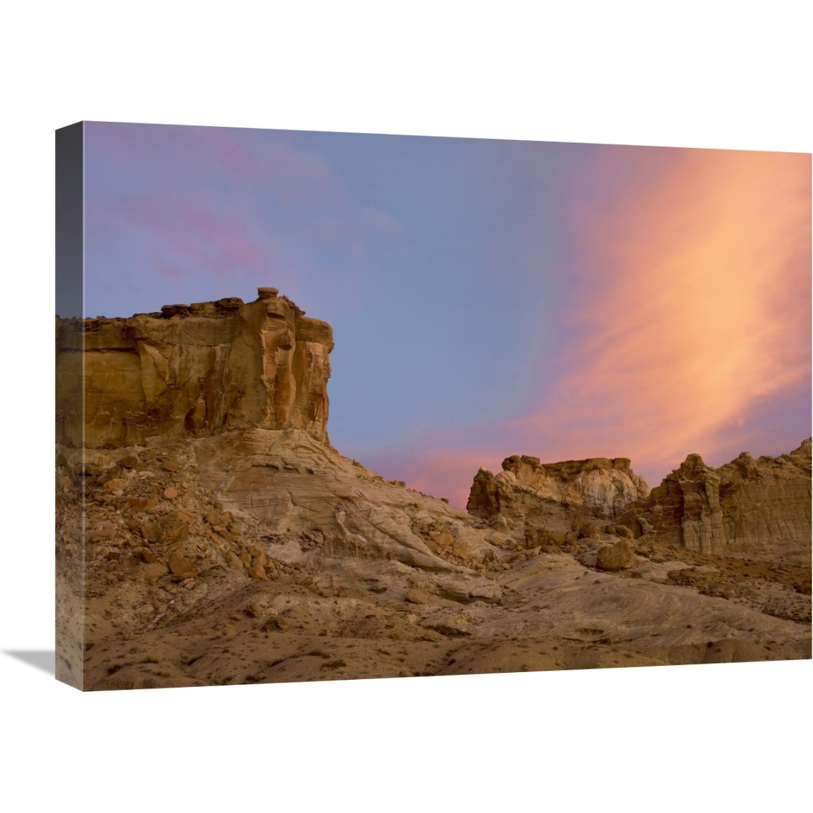 Sandstone formations in Kaiparowits Plateau, Grand Staircase, Escalante National Monument, Utah-Canvas Art-24&quotx18"