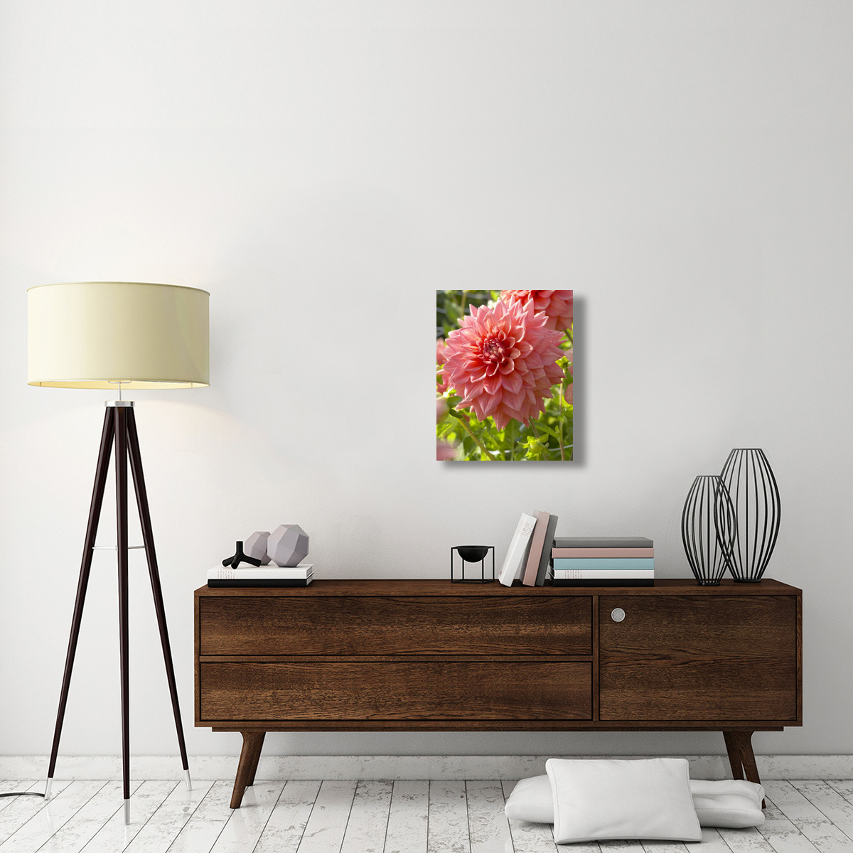 Dahlia beverly fly variety flower-Canvas Art-20&quotx24"