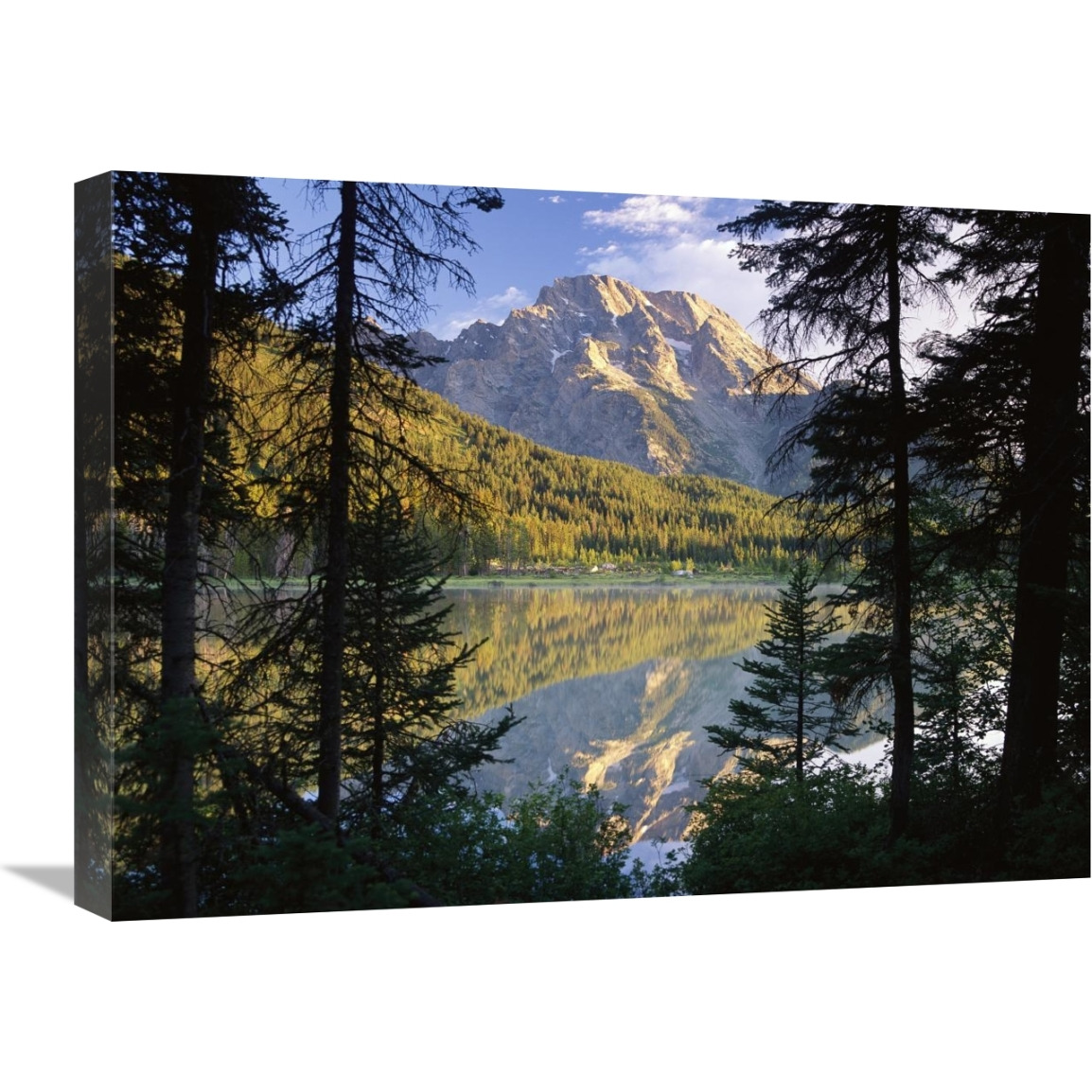 Mt Moran and String Lake, Grand Teton National Park, Wyoming-Canvas Art-24&quotx18"