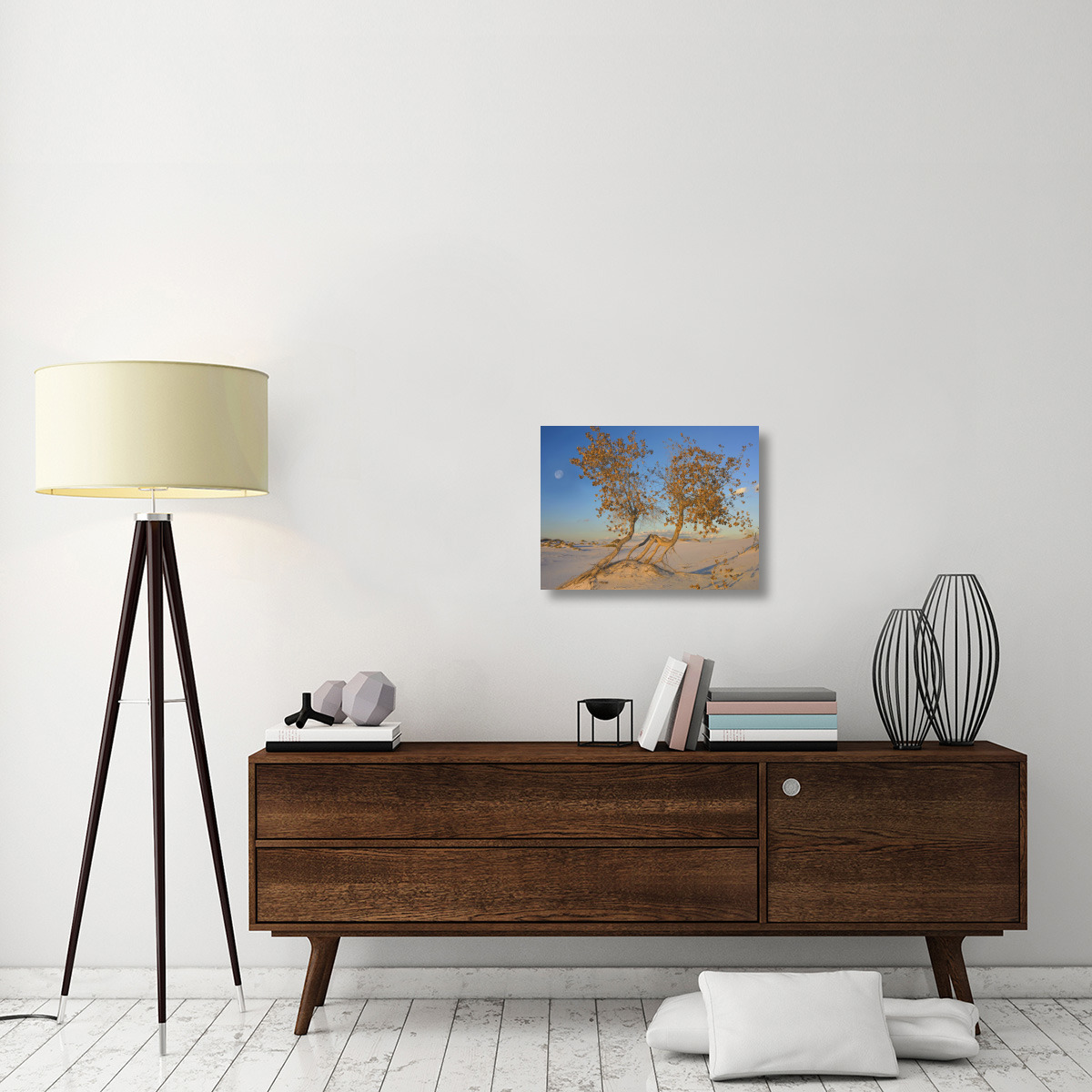 Fremont Cottonwood trees, White Sands National Monument, New Mexico-Canvas Art-24&quotx18"