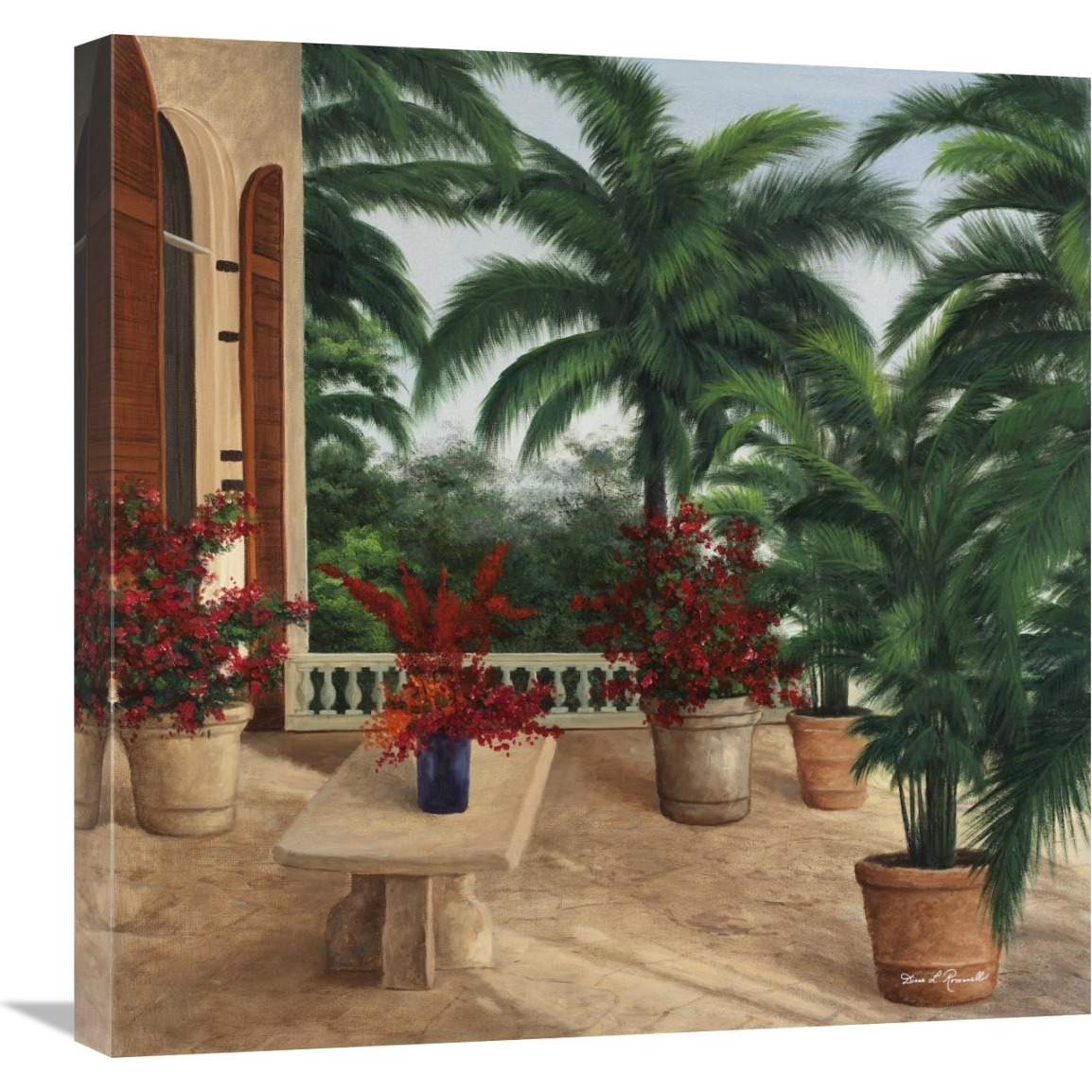 Tuscany Patio-Canvas Art-24&quotx24"