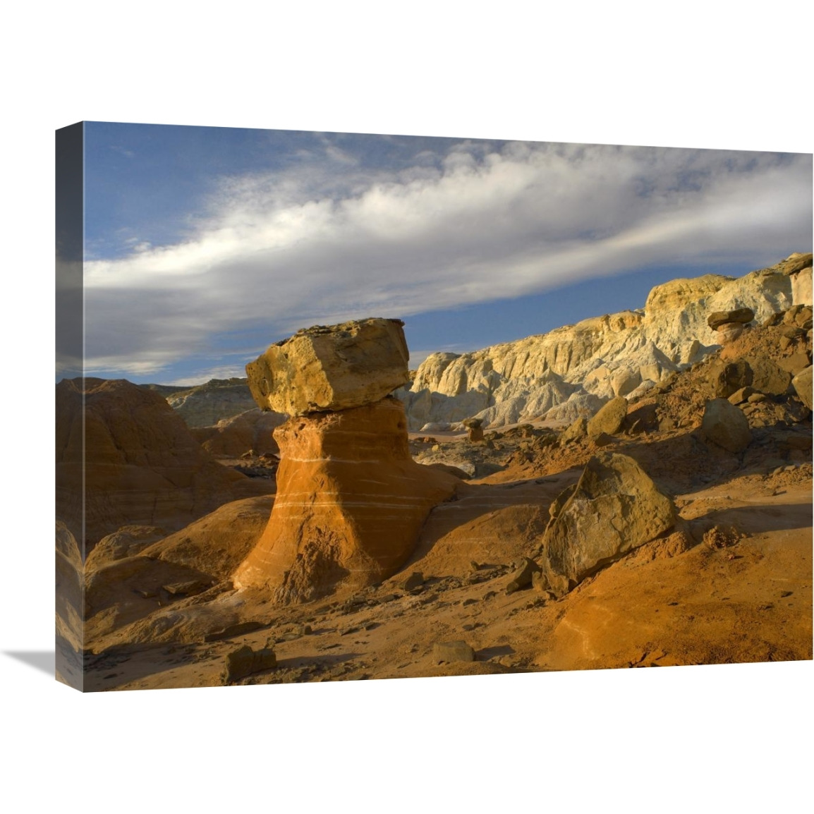 Toadstool Caprocks, Grand Staircase, Escalante National Monument, Utah-Canvas Art-24&quotx18"