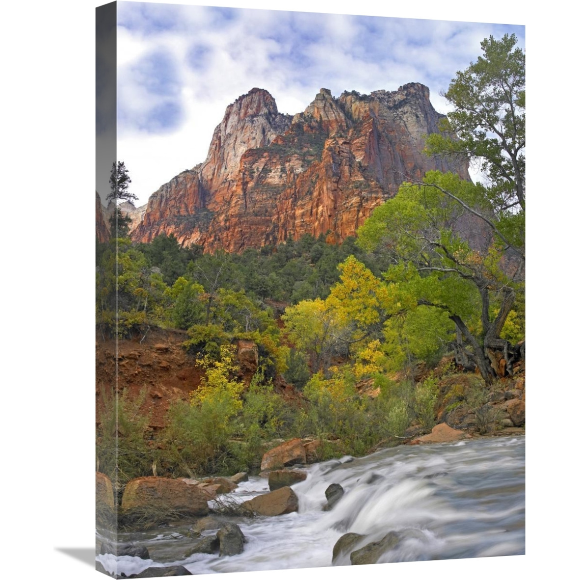 Court of the Patriarchs, Zion National Park Utah-Canvas Art-18&quotx24"