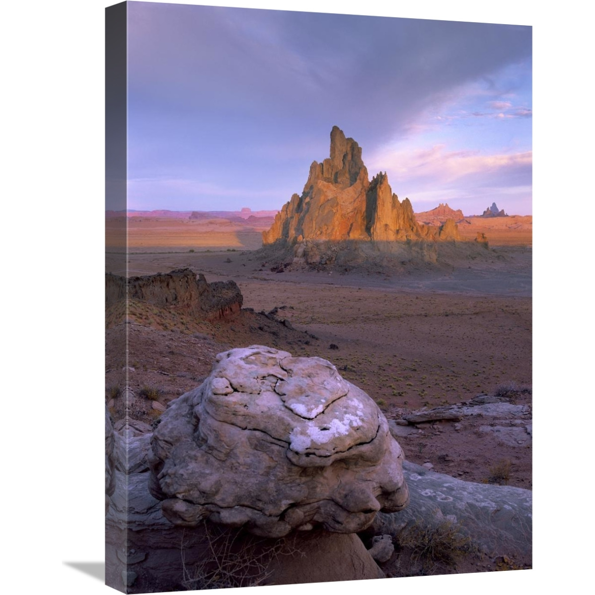 Church Rock, eroded volcanic plug 300 feet tall, Monument Valley, Arizona-Canvas Art-18&quotx24"