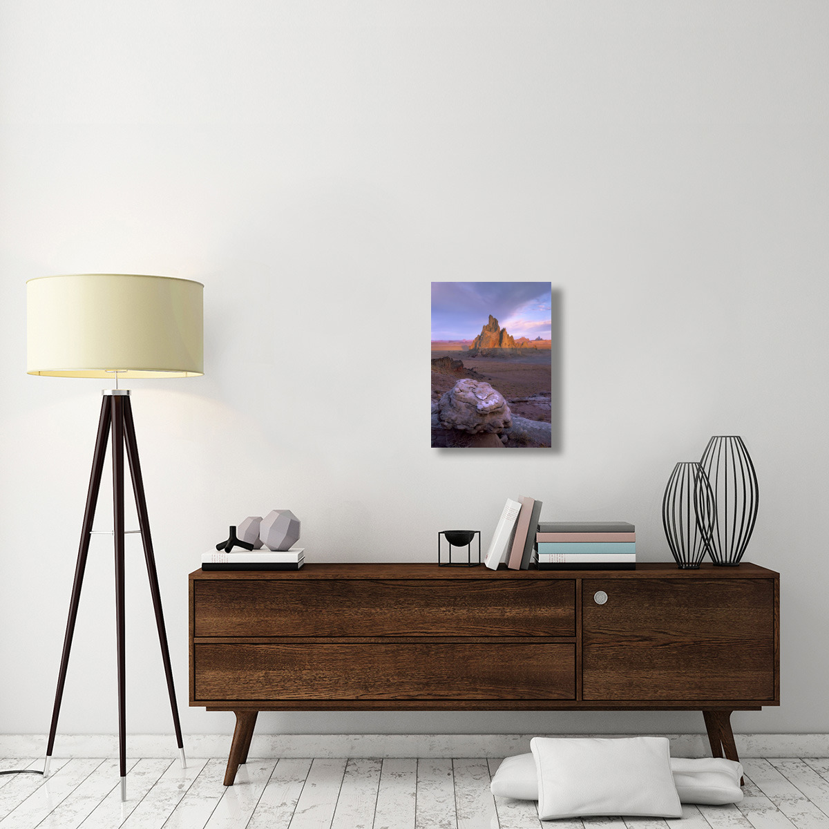 Church Rock, eroded volcanic plug 300 feet tall, Monument Valley, Arizona-Canvas Art-18&quotx24"