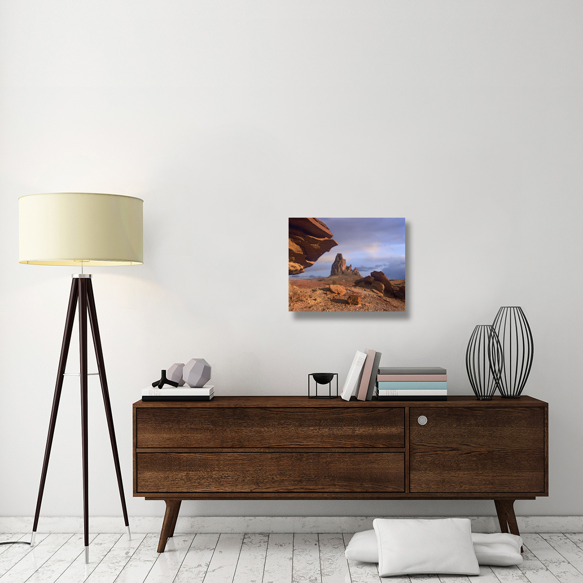 Agathla Peak, the basalt core of an extinct volcano, Monument Valley, Arizona-Canvas Art-24&quotx20"