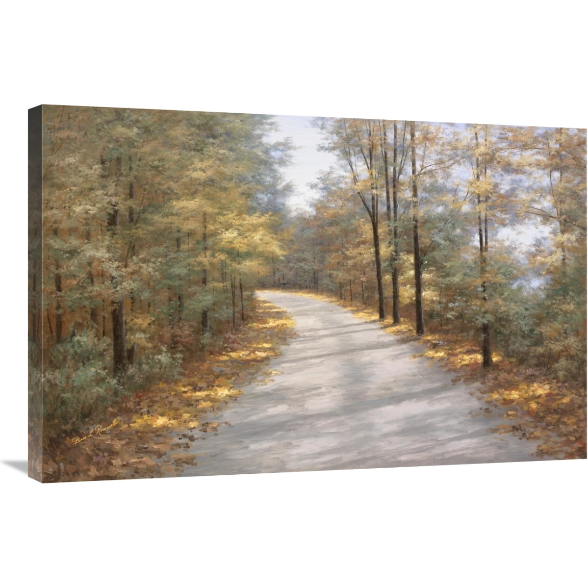 Walking in Fall-Canvas Art-36&quotx24"