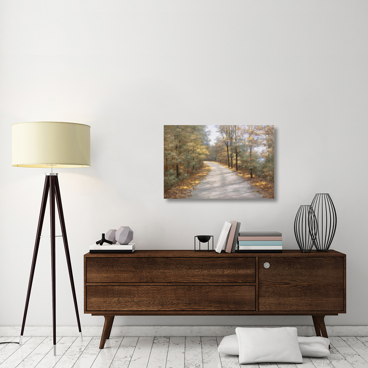 Walking in Fall-Canvas Art-36&quotx24"