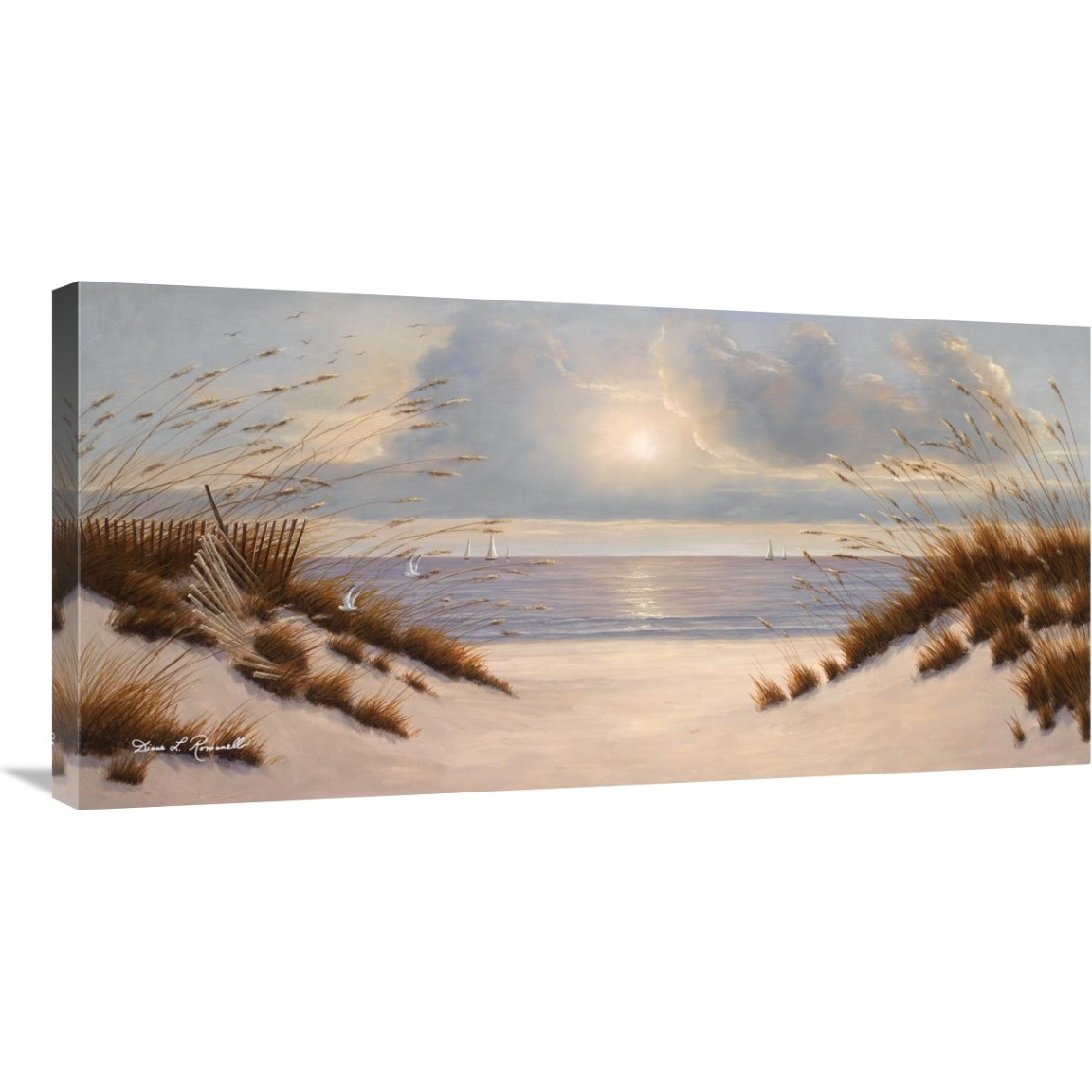 Coastal Dunes-Canvas Art-36&quotx18"