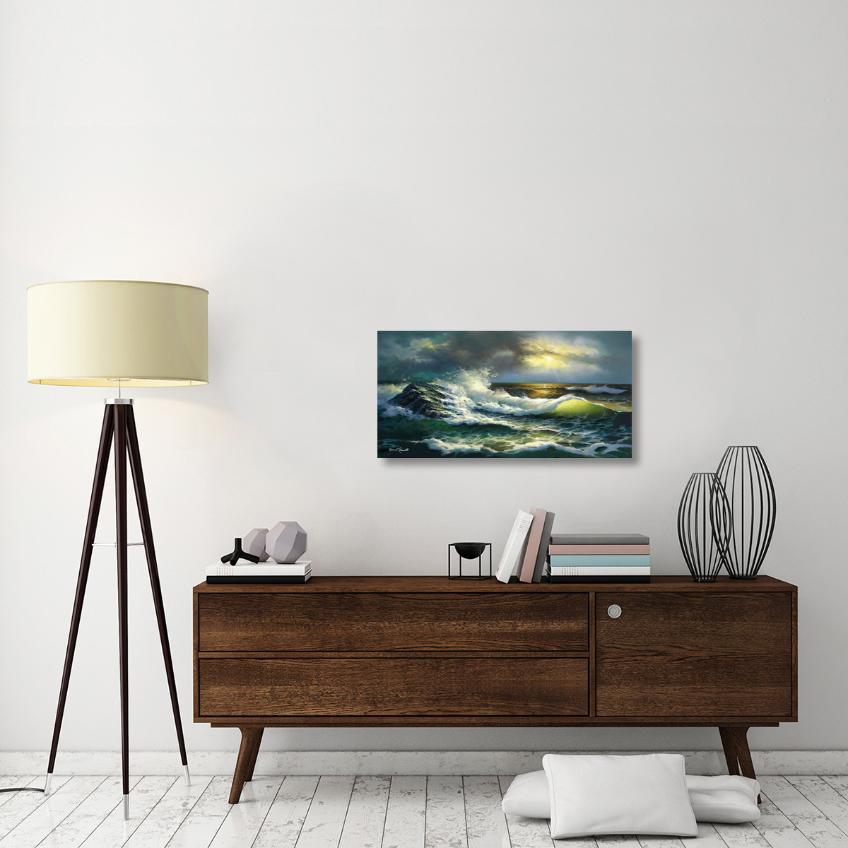 Ocean Waves-Canvas Art-36&quotx18"