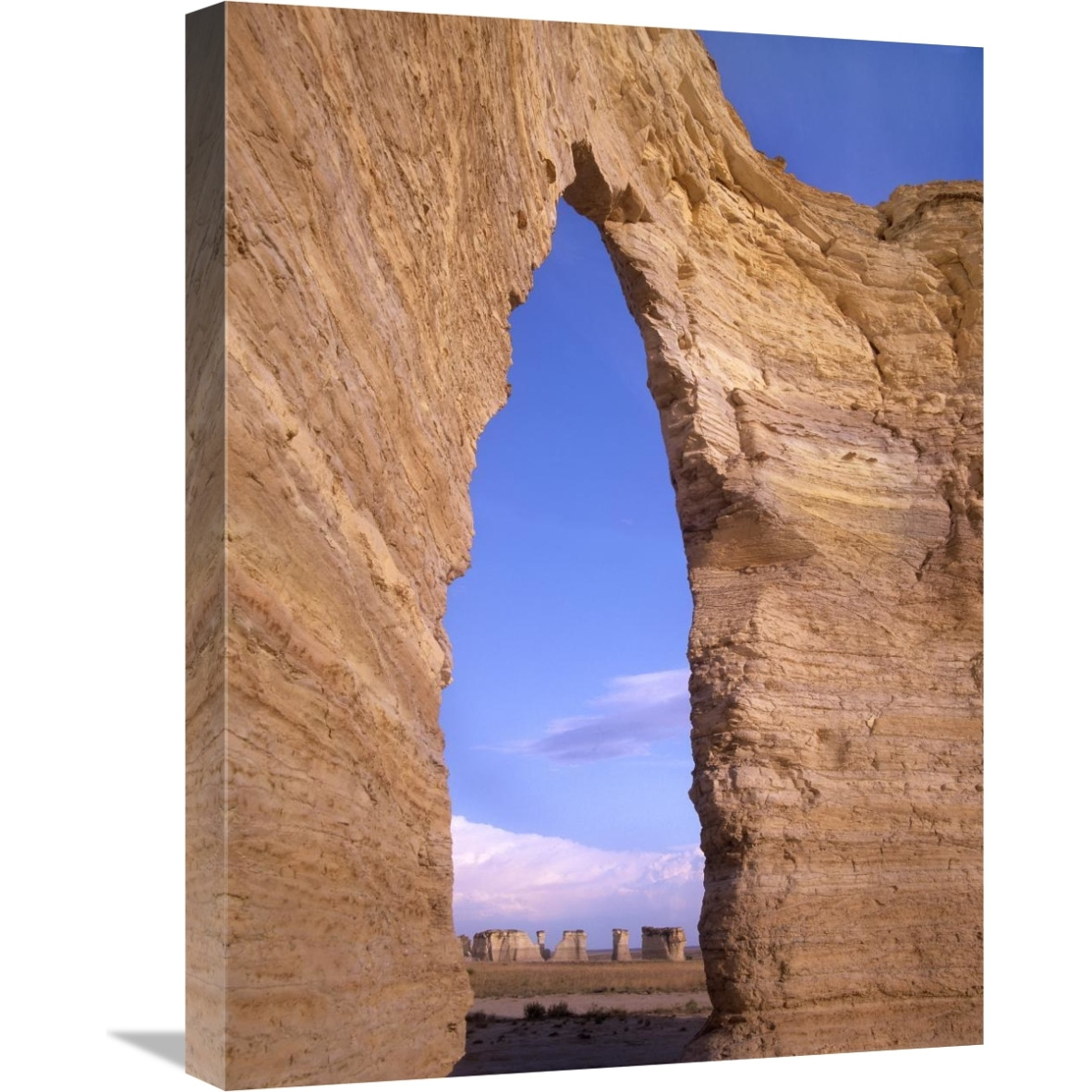 Arch in Monument Rocks National Landmark, Kansas-Canvas Art-18&quotx24"