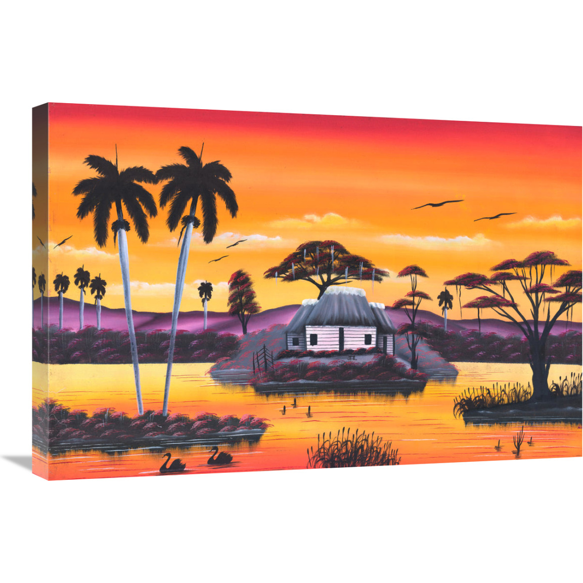 Jumby Village 3-Canvas Art-30&quotx20"