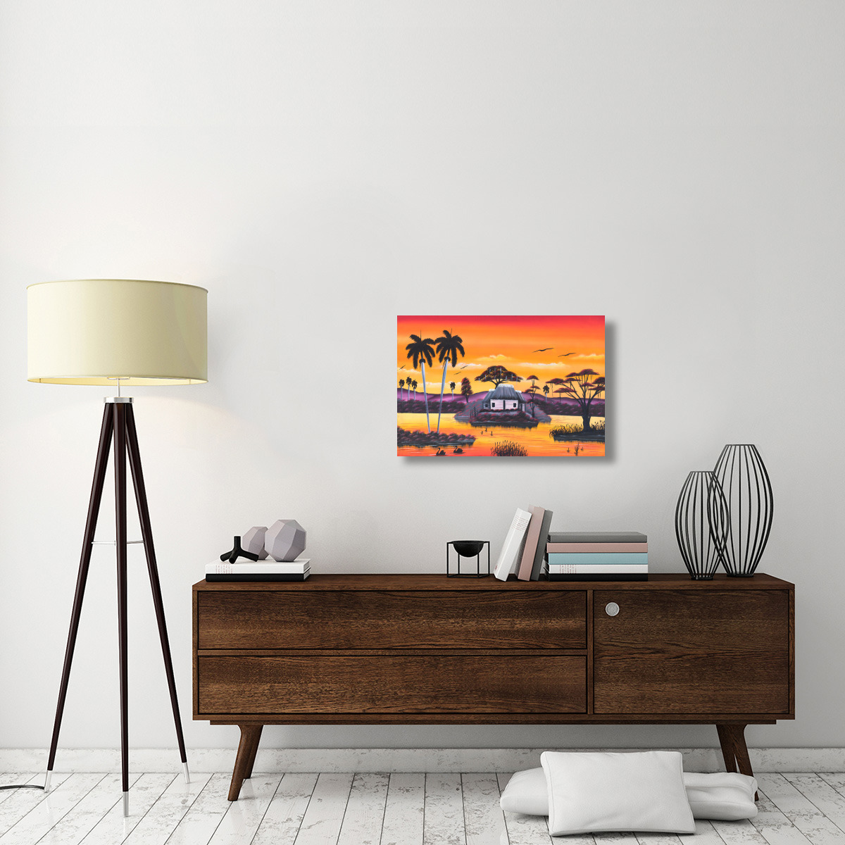 Jumby Village 3-Canvas Art-30&quotx20"