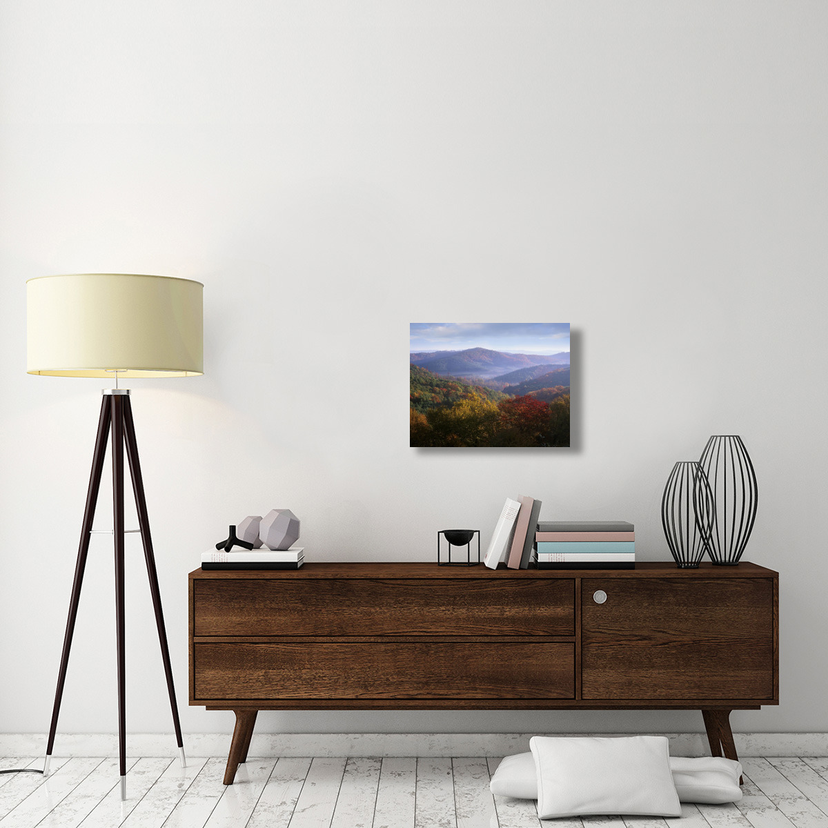 Autumn deciduous forest from the Blue Ridge Parkway, North Carolina-Canvas Art-24&quotx18"