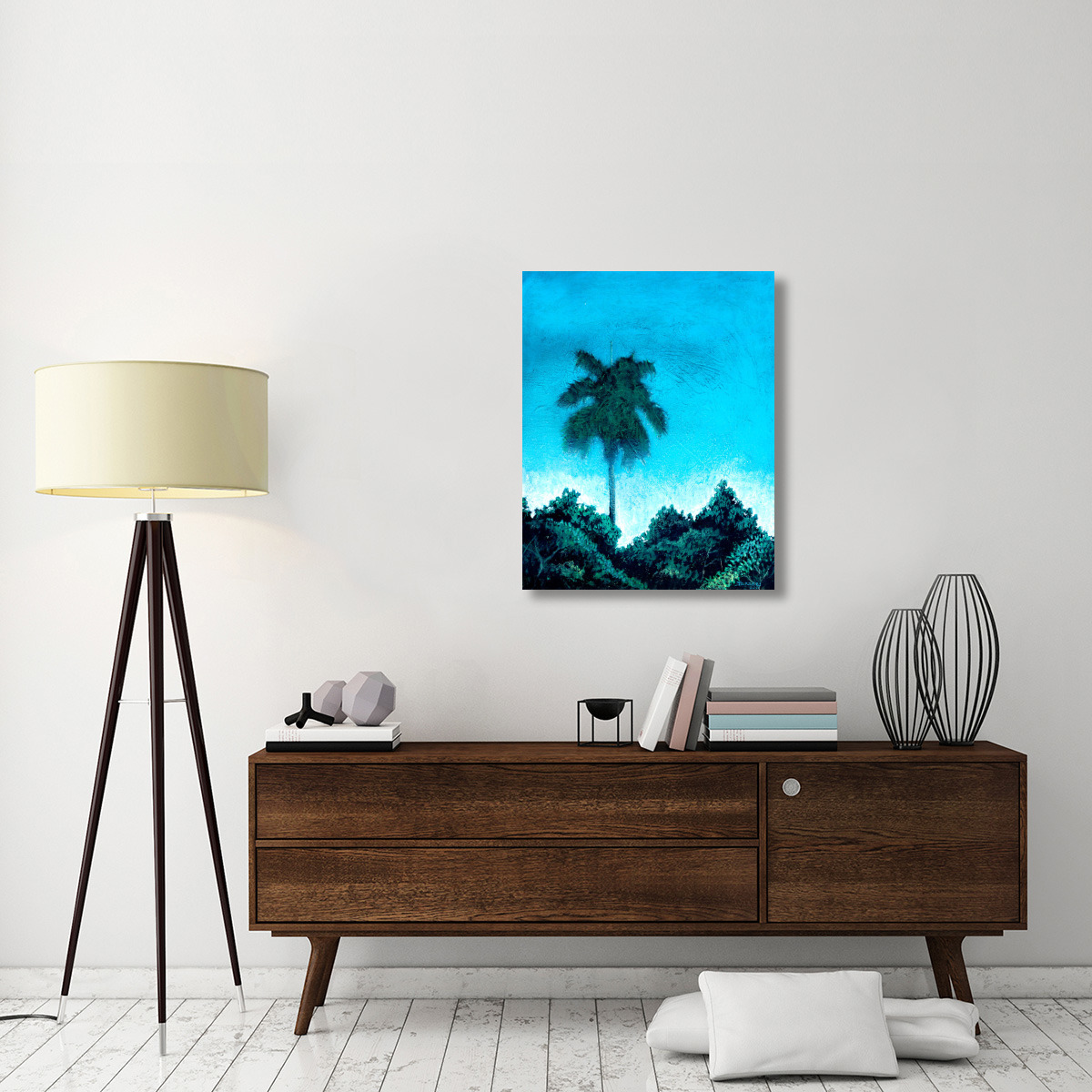 Single Palm-Canvas Art-28&quotx35"