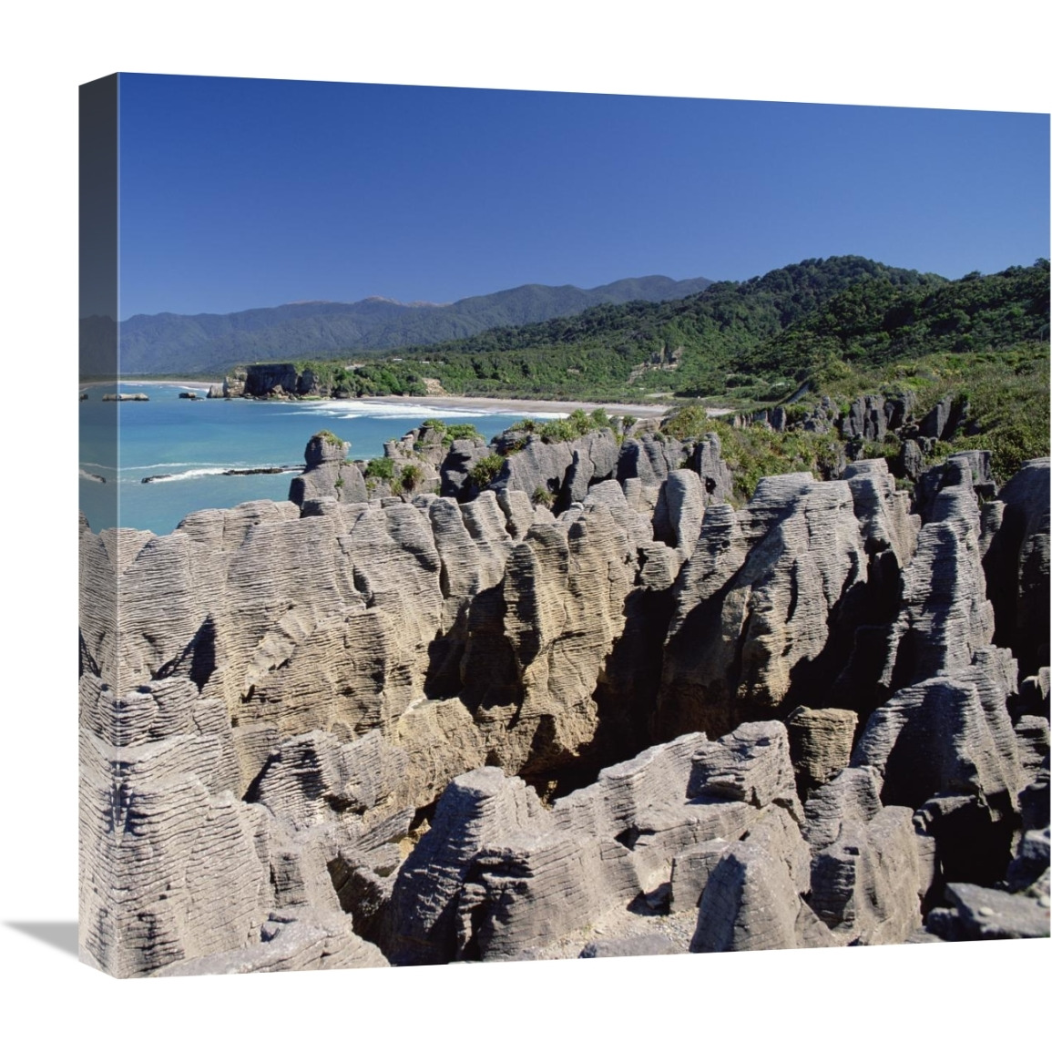 Pancake rocks, Paparoa National Park,  New Zealand-Canvas Art-22&quotx20.46"