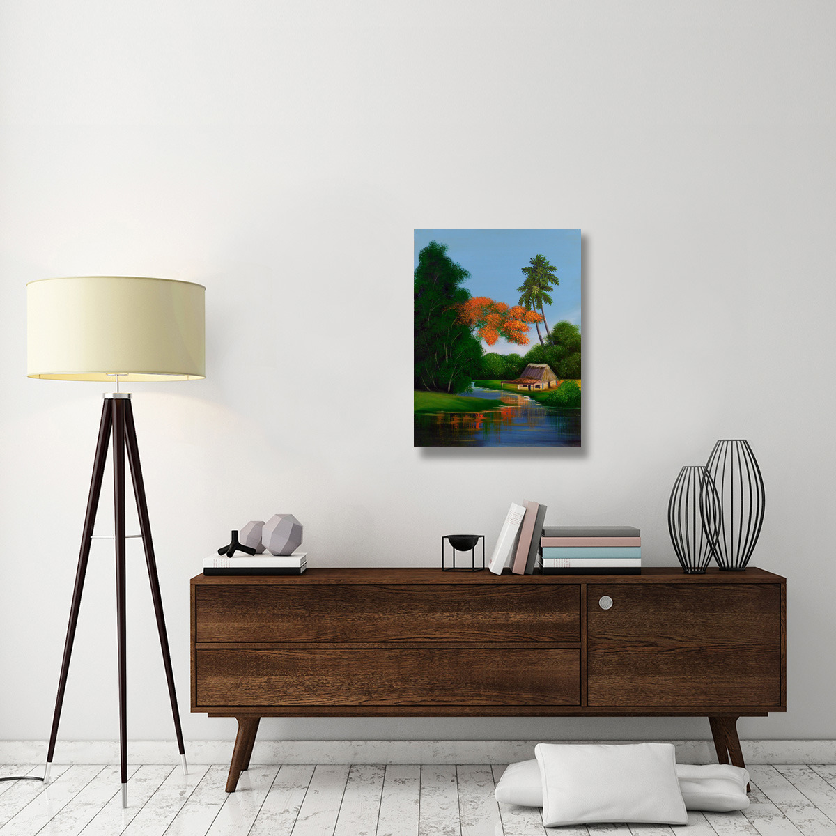 The Water Garden-Canvas Art-24&quotx32"