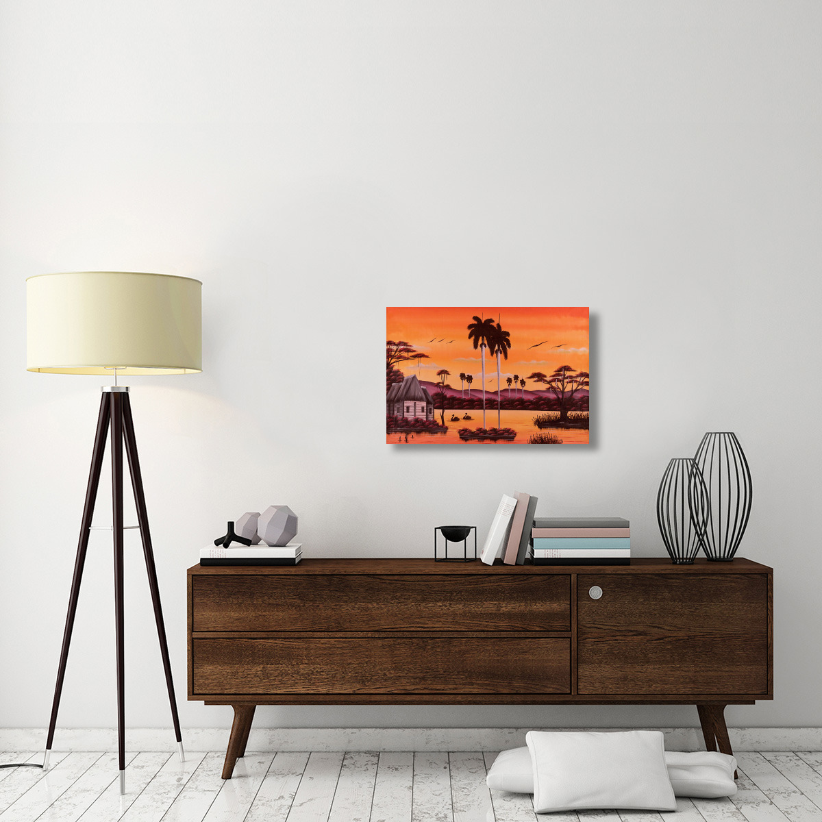 Jumby Village 5-Canvas Art-30&quotx20"