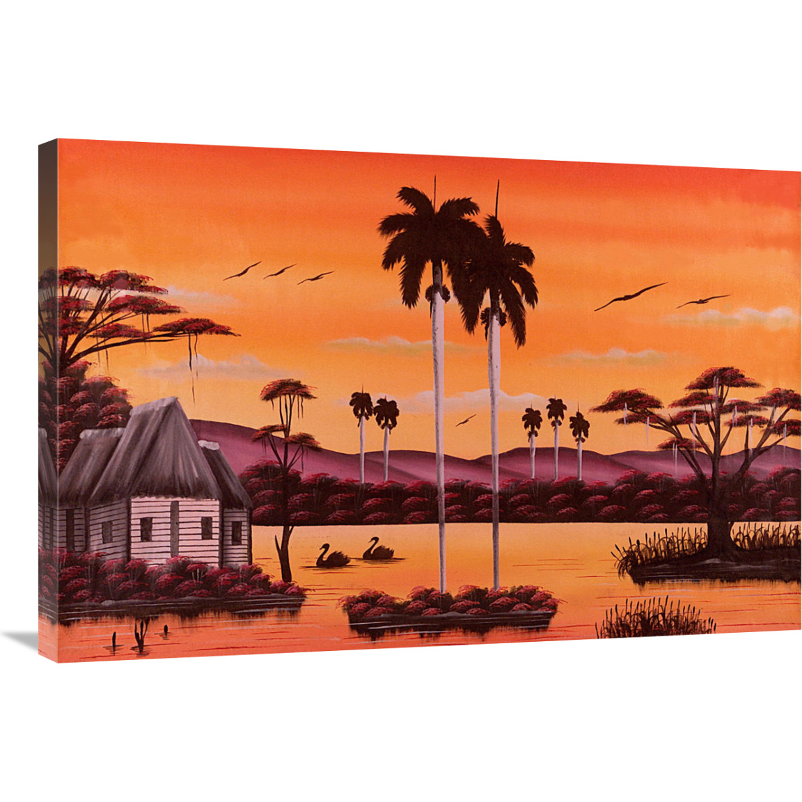 Jumby Village 5-Canvas Art-36&quotx24"