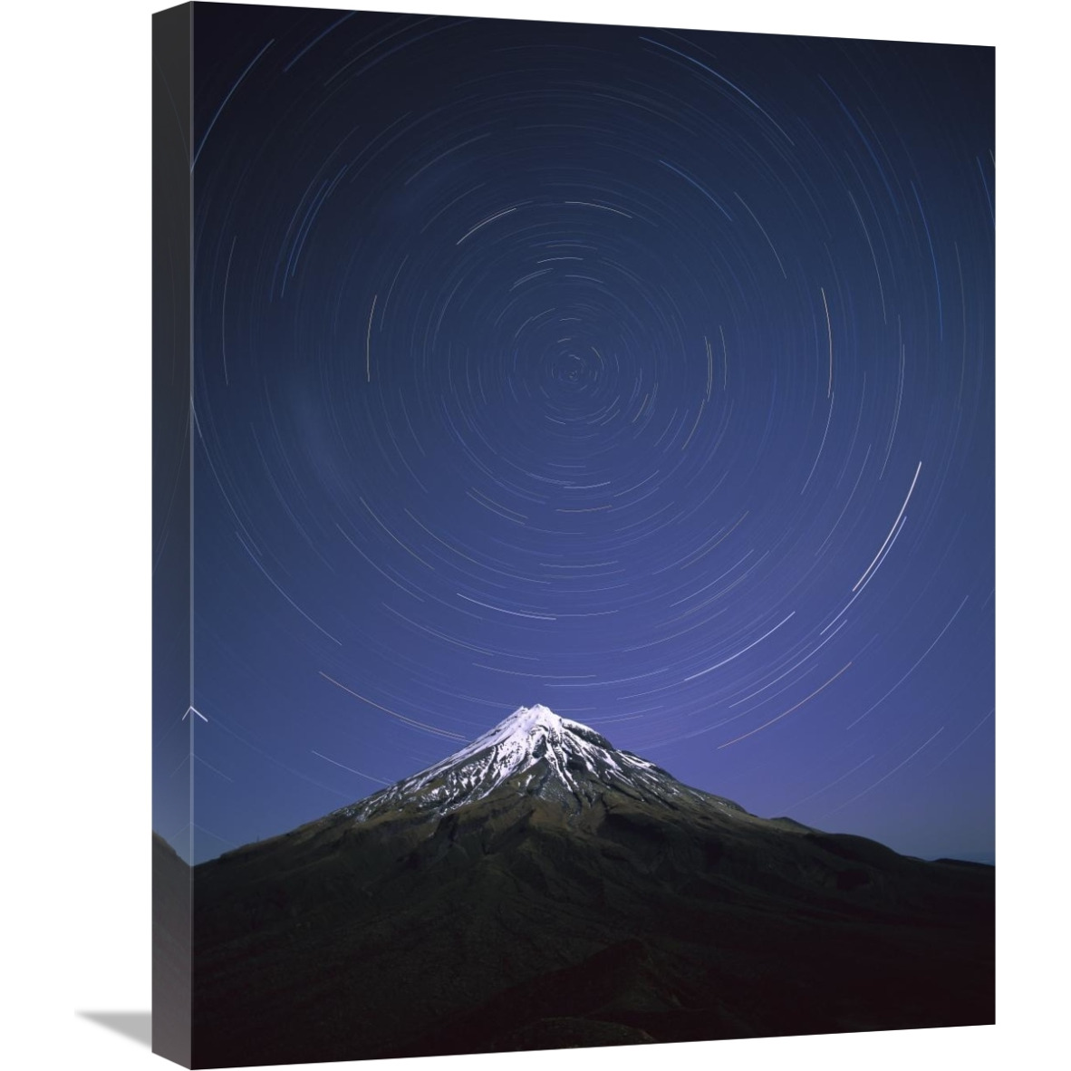 Star trails around the south celestial pole over Mt Taranaki, New Zealand-Canvas Art-20&quotx24"